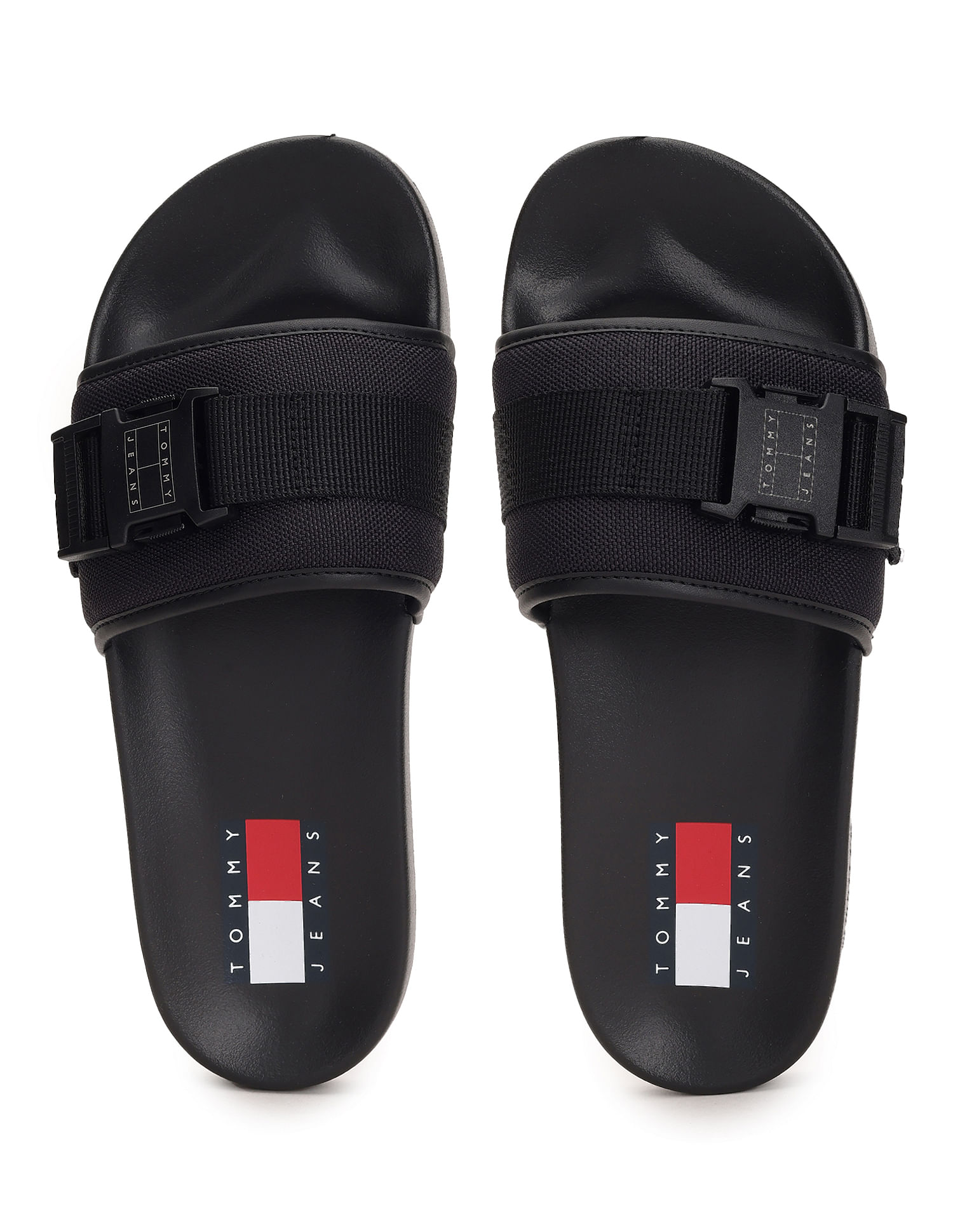 Buy Tommy Hilfiger Men Sustainable Buckle Pool Slides NNNOW