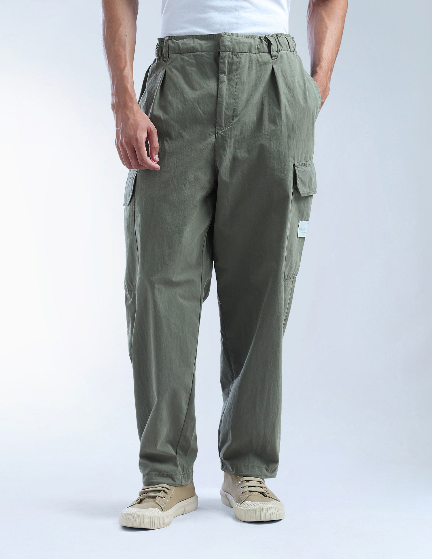 Flying Machine Mid Rise Cobain Loose Fit Cargos