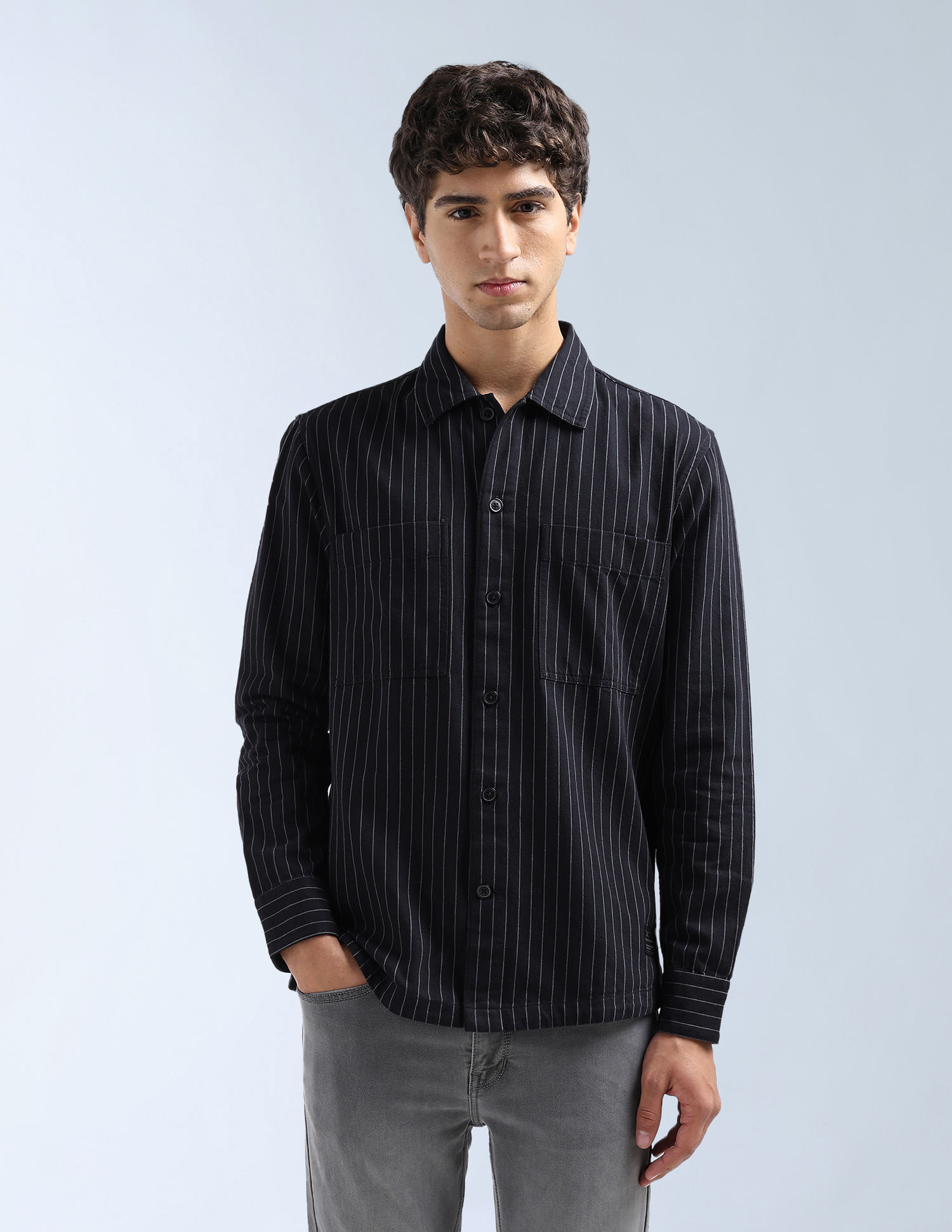 Buy Flying Machine Original Vertical Striped Shirt - NNNOW.com