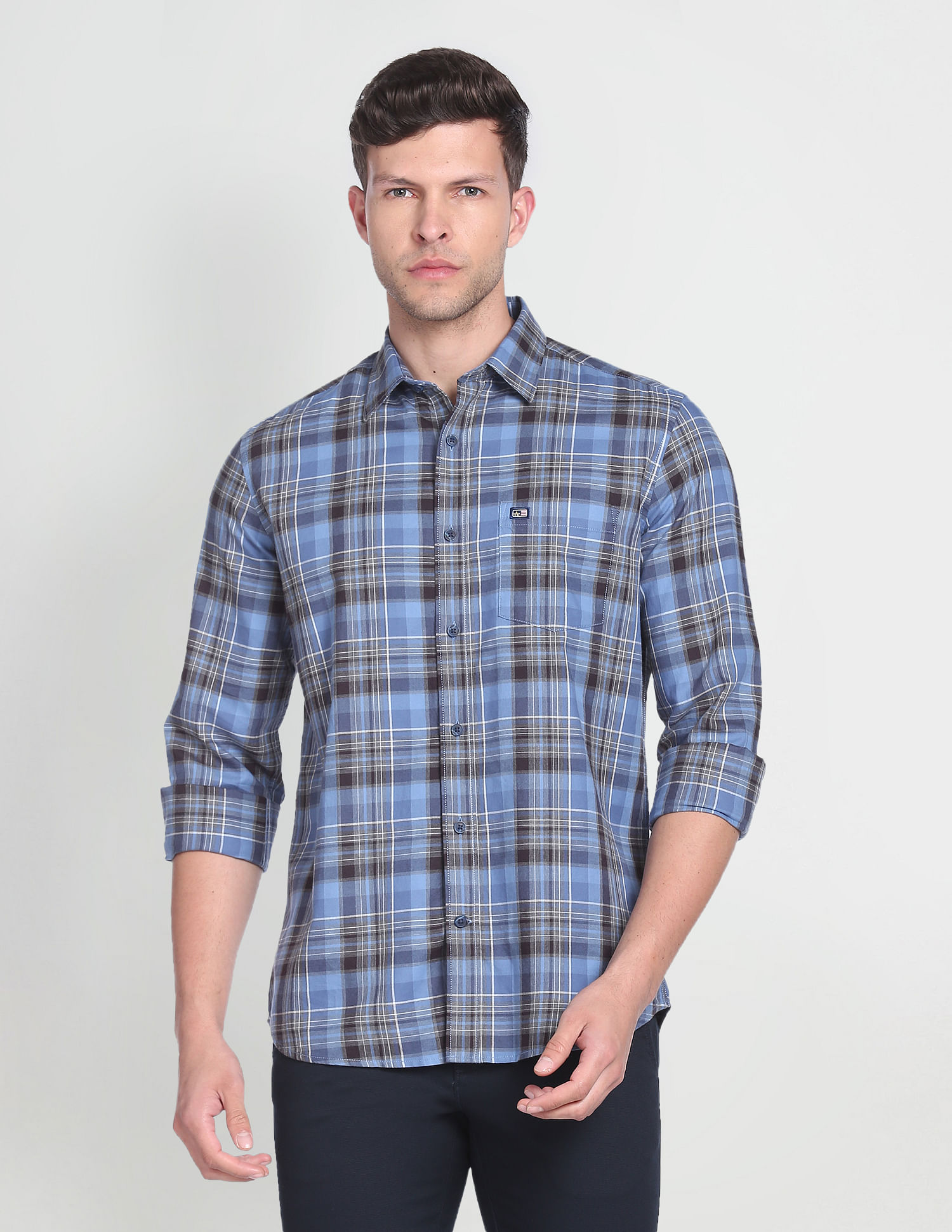 Arrow Sports Tennis Club Plaid Shirt