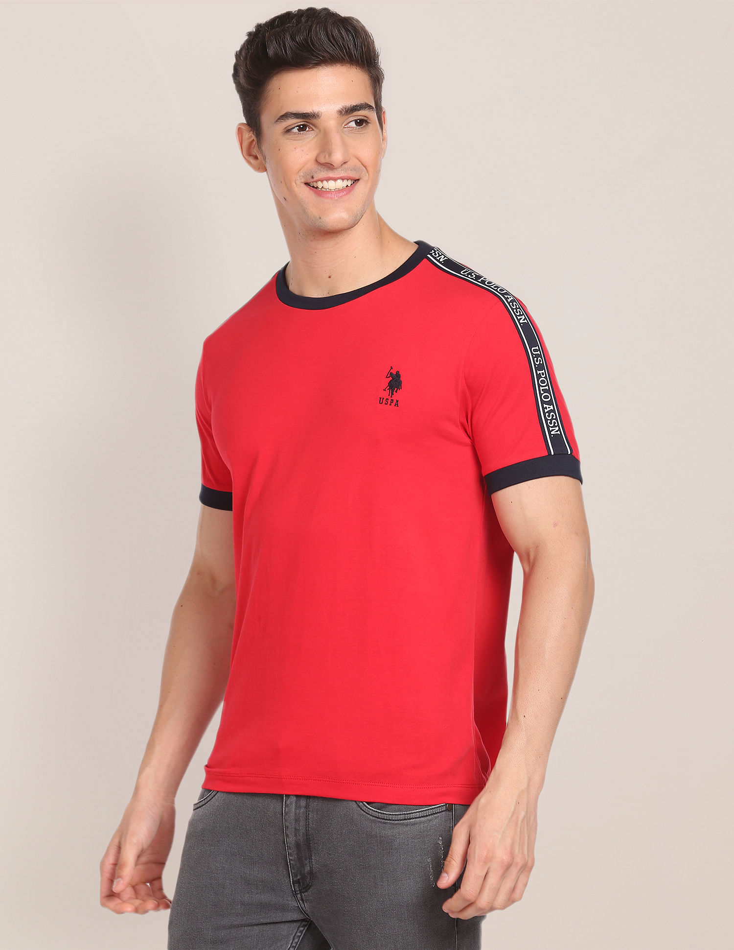U.S. Polo Assn. Contrast Tape Cotton T-Shirt
