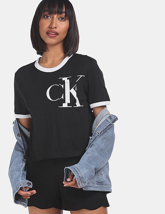 Calvin klein ringer t shirt best sale