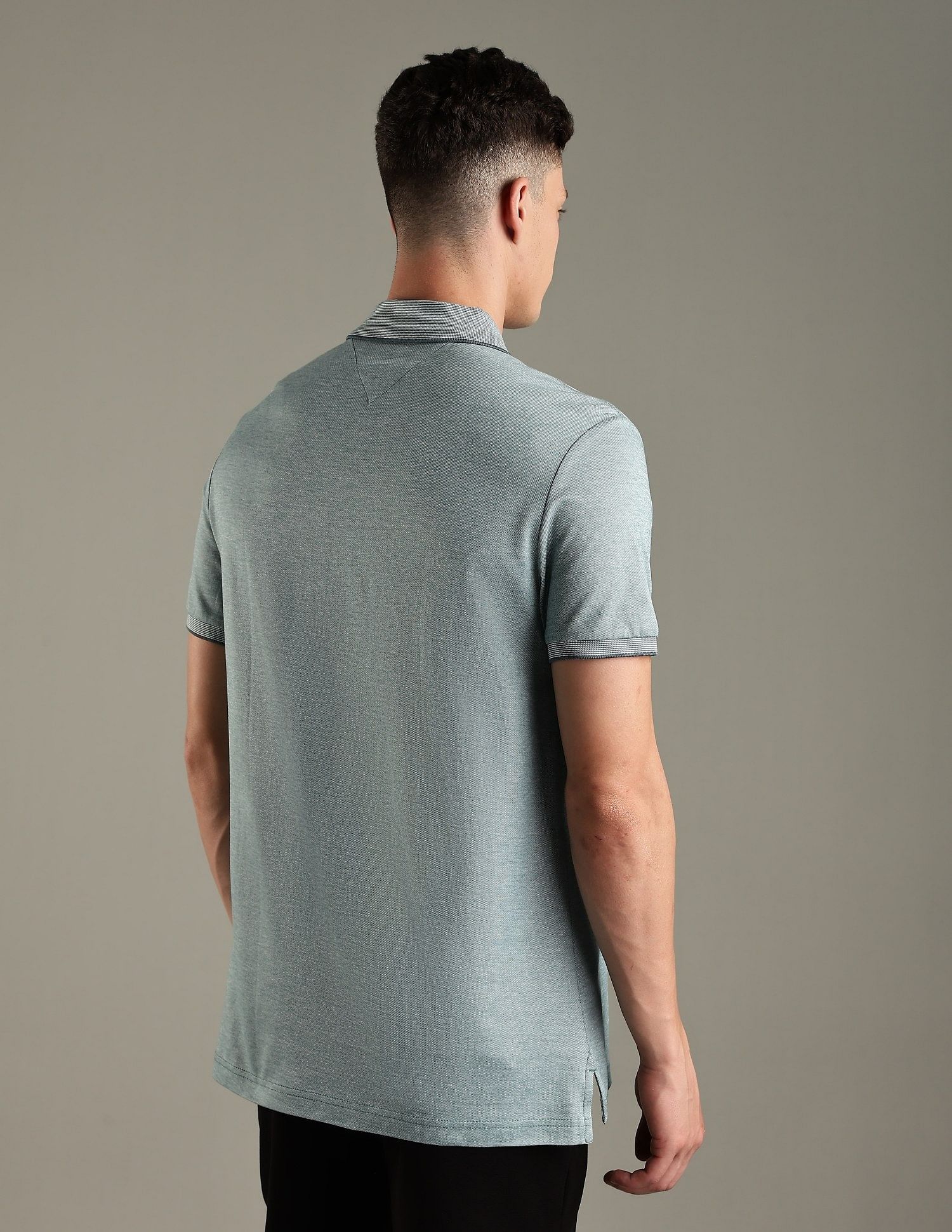 Tommy Hilfiger Solid Regular-Fit Cotton Polo Shirt