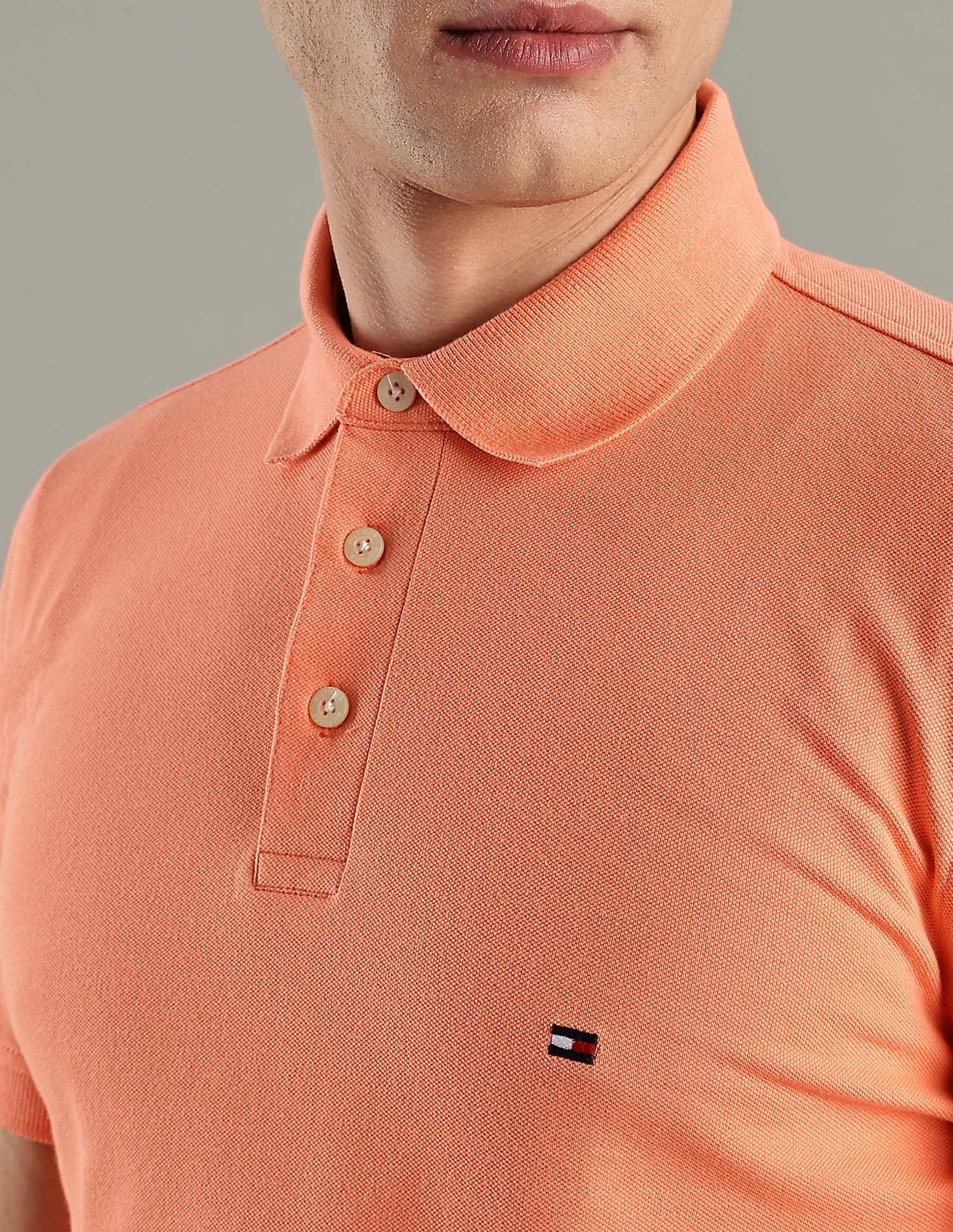 Tommy Hilfiger Solid Slim-Fit Cotton Polo T-Shirt