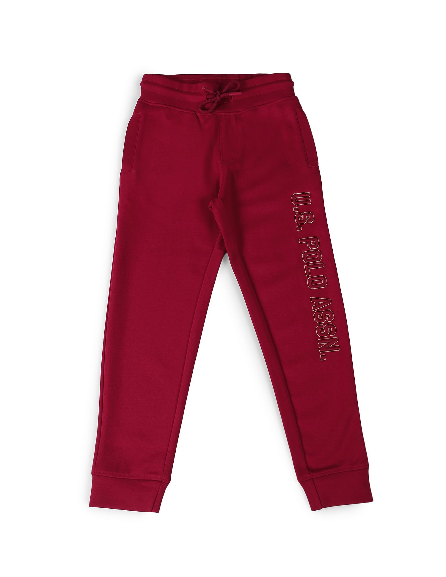 U.S. Polo Assn. Kids Boys Brand Embroidered Regular Fit Track Pants