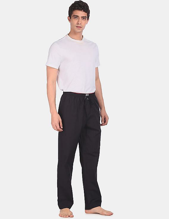 US POLO ASSN Pyjamas  Buy US POLO ASSN Brand Stripe Cotton IYAD Lounge  Pants Black Online  Nykaa Fashion