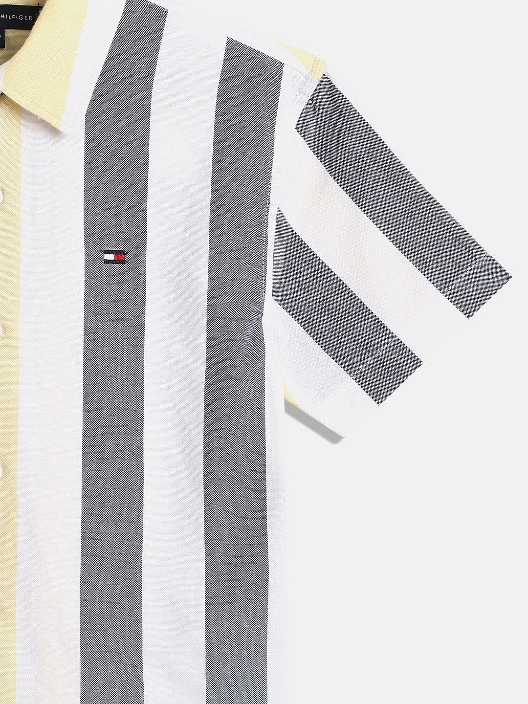 Tommy Hilfiger Kids Boys Striped Regular-Fit Cotton Shirt