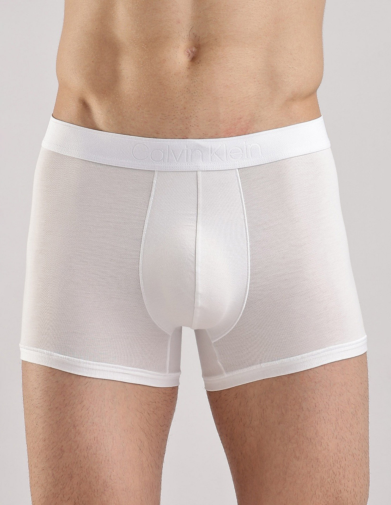 Calvin Klein Underwear White Solid Mid Rise Trunk
