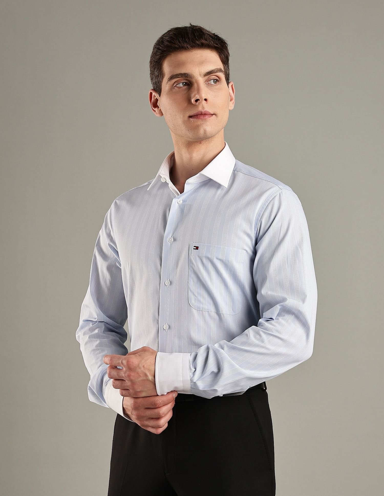 Tommy Hilfiger Striped Regular-Fit Cotton Shirt