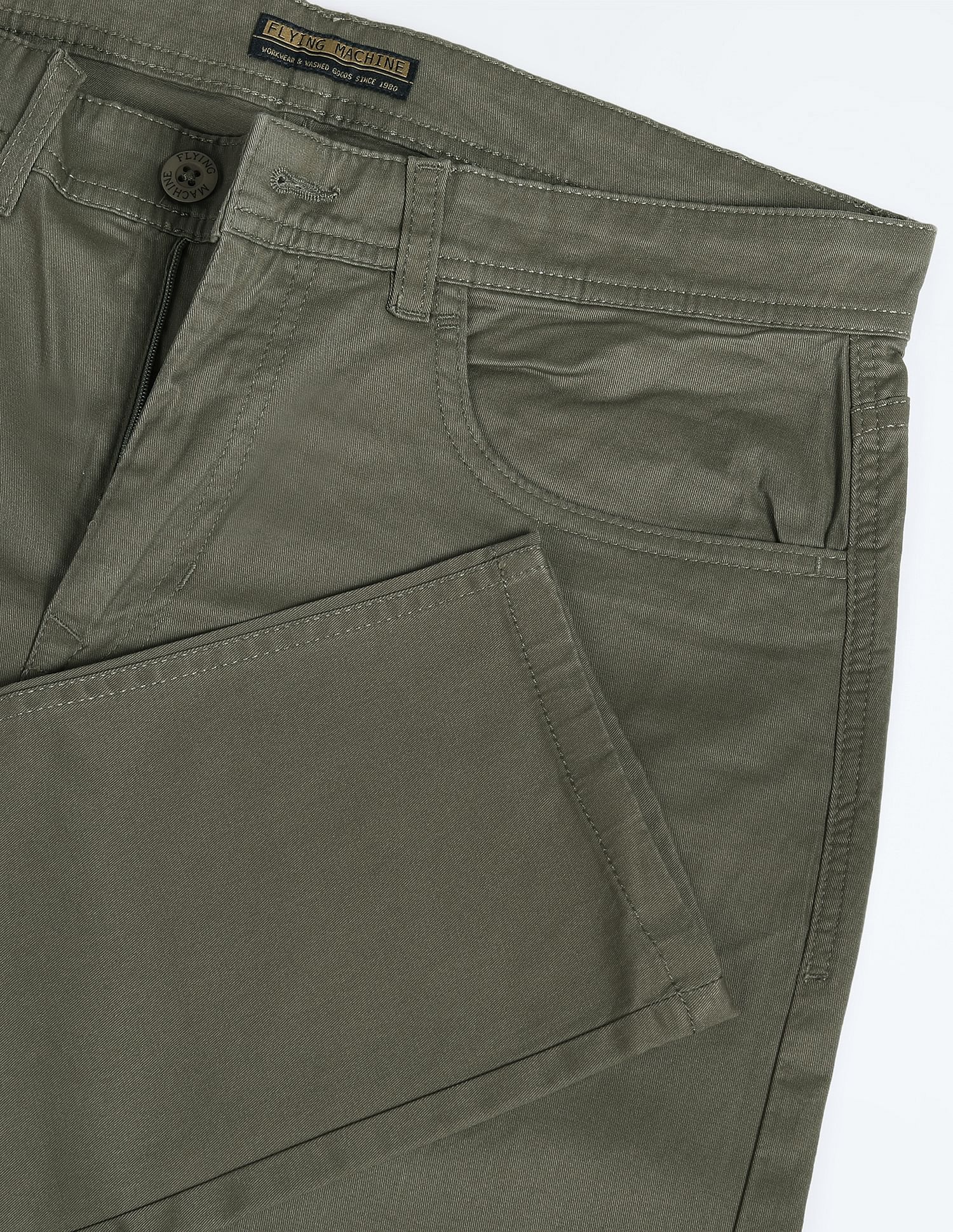 Flying Machine Solid Twill Trousers