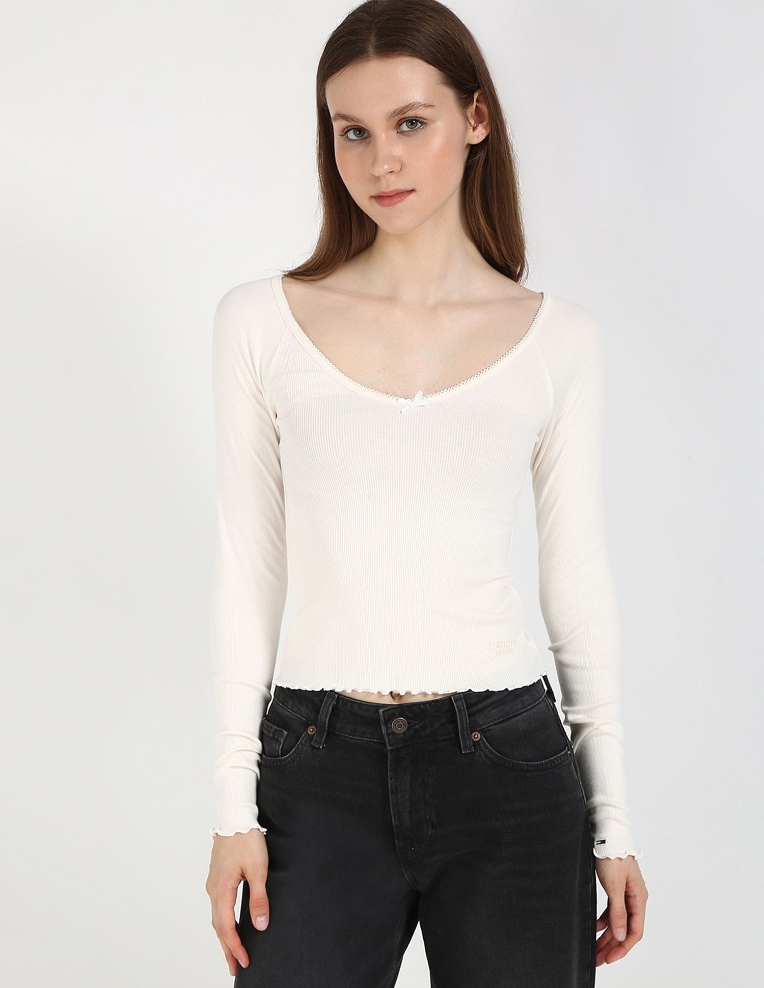 Tommy Hilfiger Slim-Fit Cotton Round Neck Top