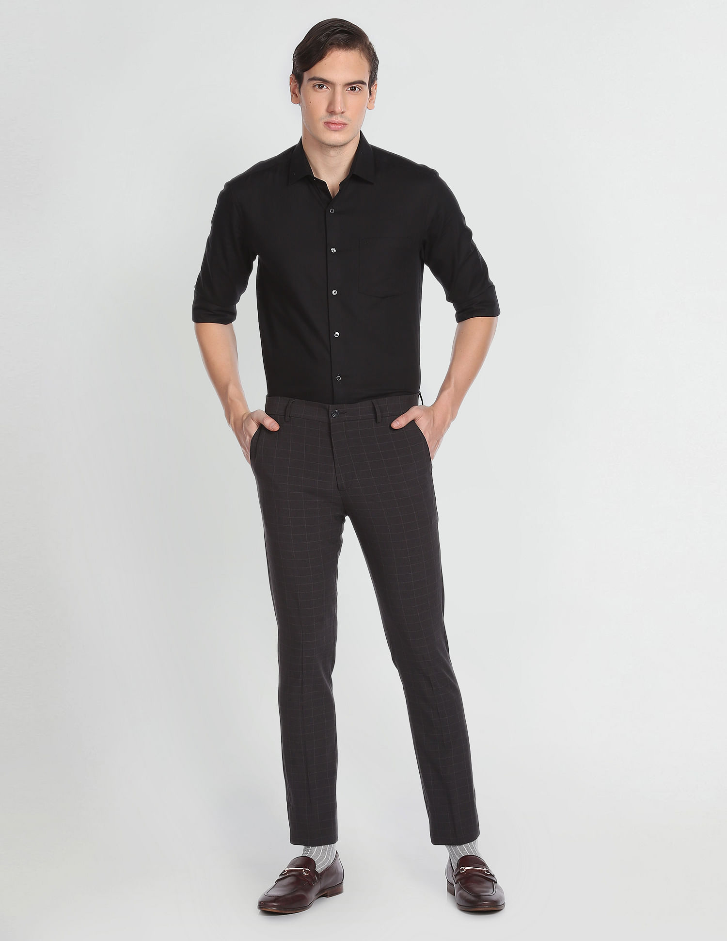 Arrow Newyork Jackson Super Slim Fit Formal Trousers