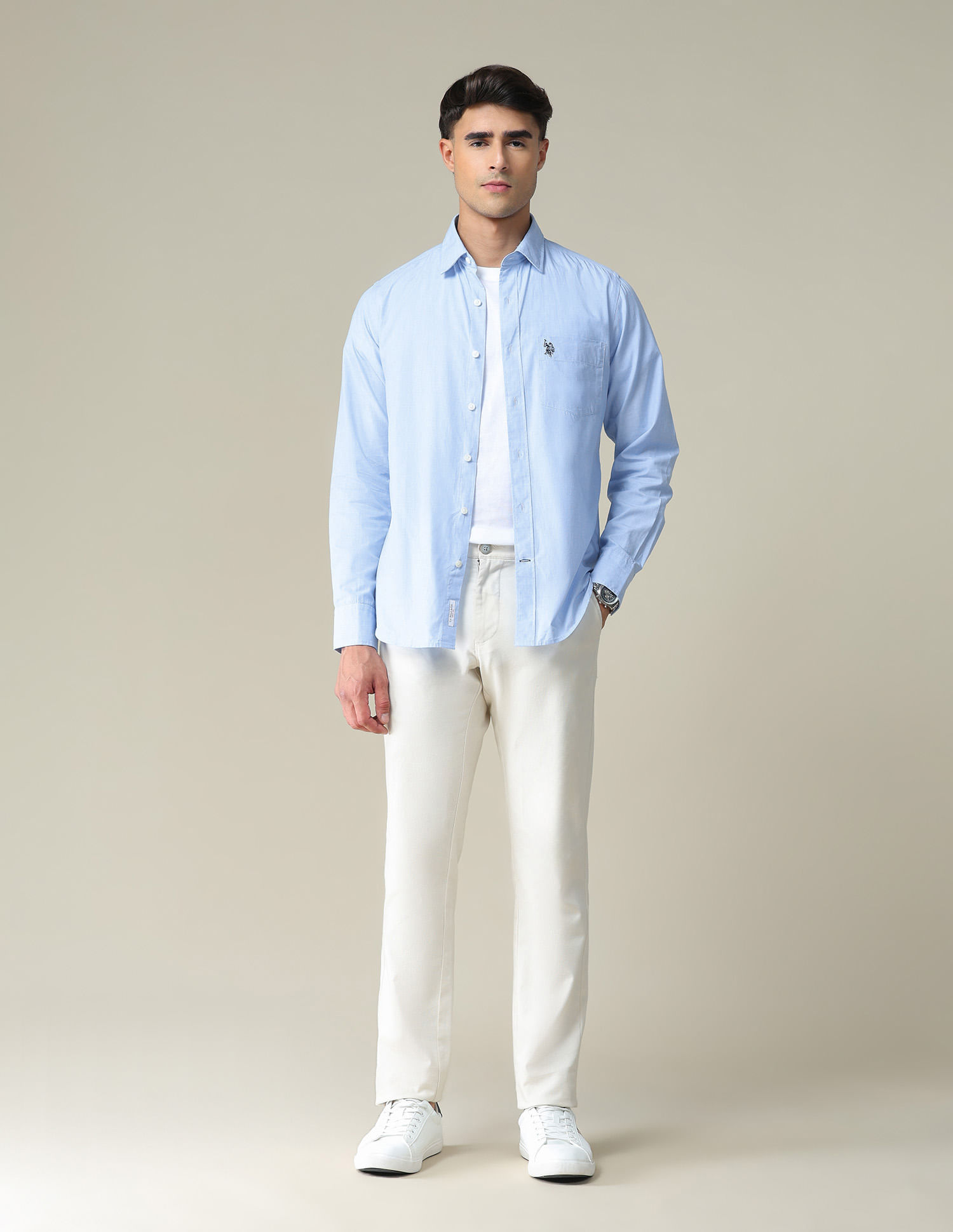 Knit Polo Shirts (Light Blue)  ずとまよ Knit Polo Shirts (Light Blue) - ZUTOMAYO MART