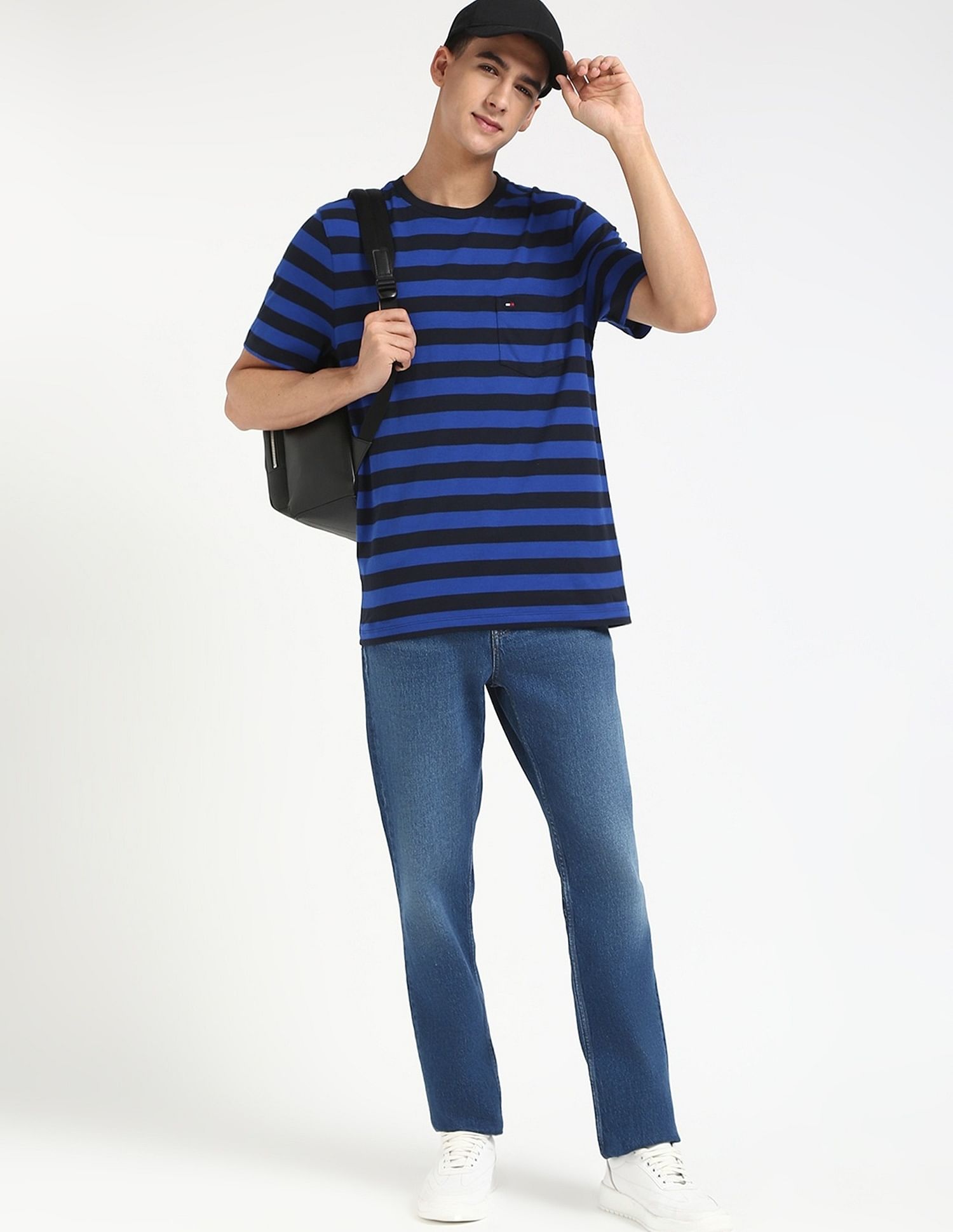 Tommy Hilfiger Striped Regular-Fit Cotton T-Shirt