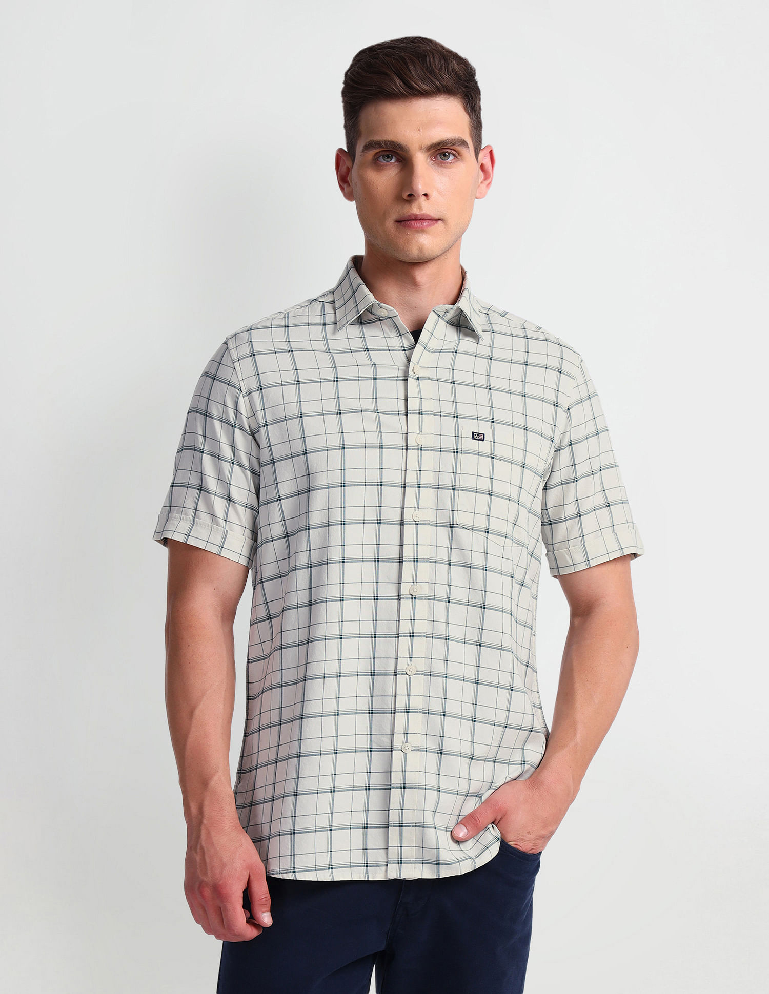 Arrow Sports Tartan Check Cotton Shirt