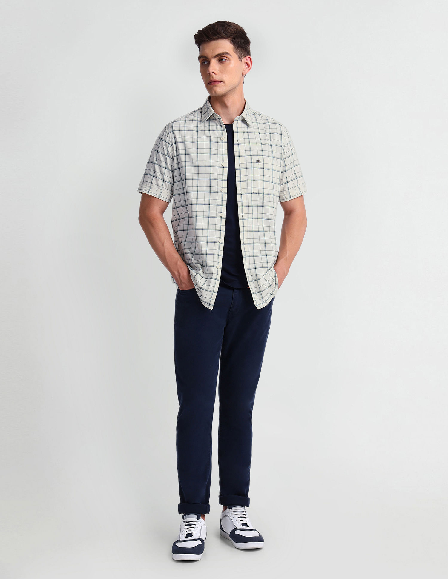 Arrow Sports Tartan Check Cotton Shirt