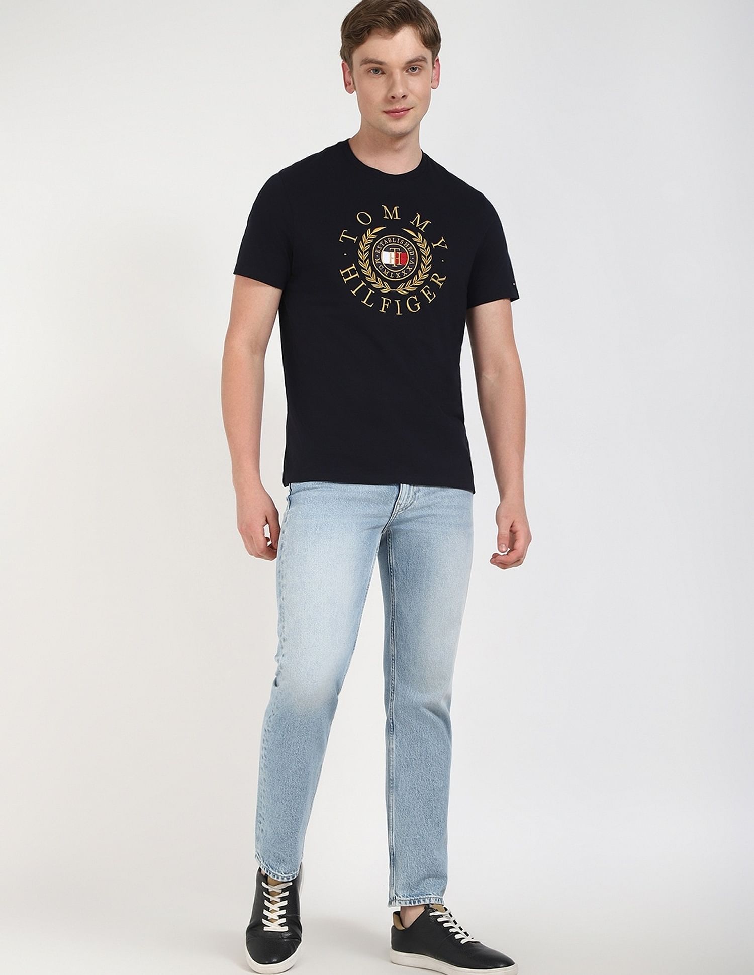 Tommy Hilfiger Embroidered Logo Regular-Fit Cotton T-Shirt