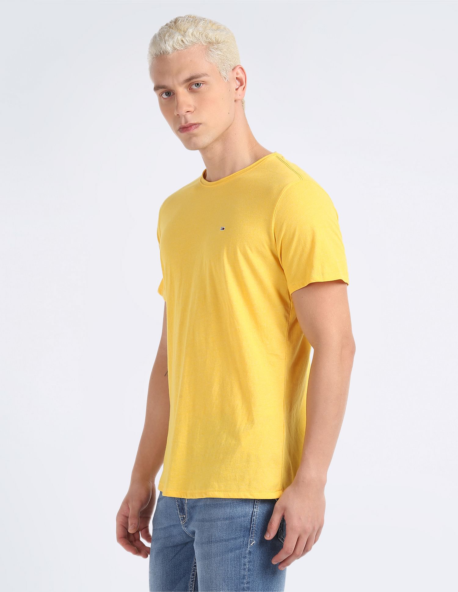 Tommy Hilfiger Round Neck Slim Fit Jaspe T-Shirt