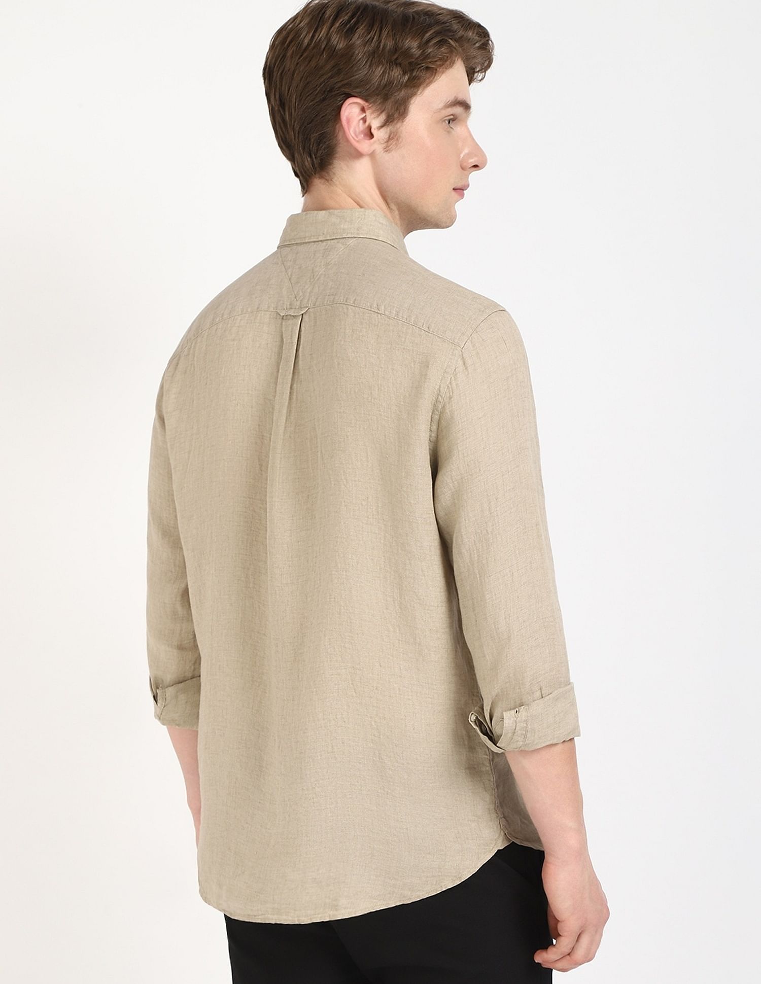 Tommy Hilfiger Solid Regular-Fit Linen Shirt