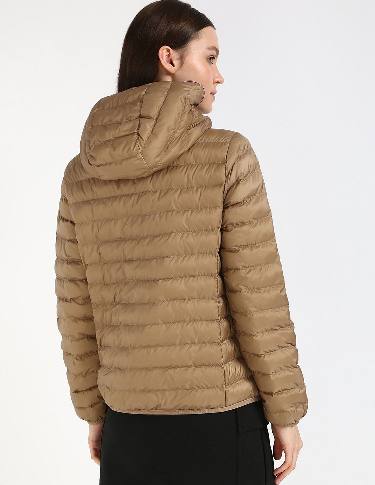 Tommy Hilfiger Regular-Fit Polyester Hooded Neck Quilted Jacket