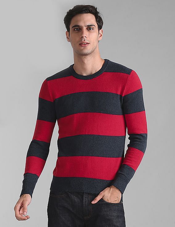 mens red pullover sweater