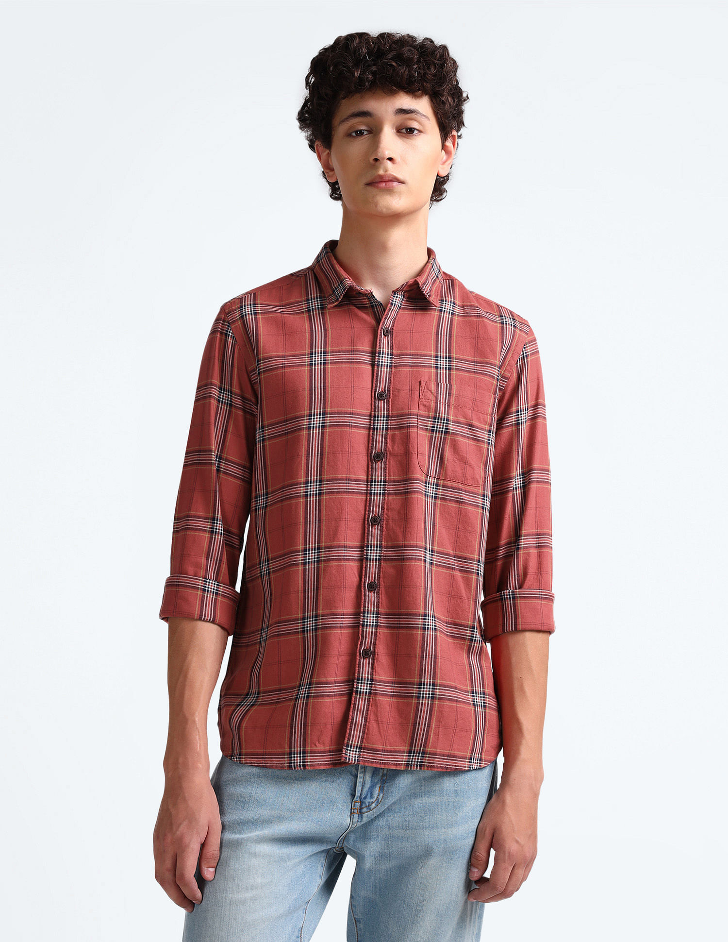 Flying Machine Tartan Check Slim Fit Shirt