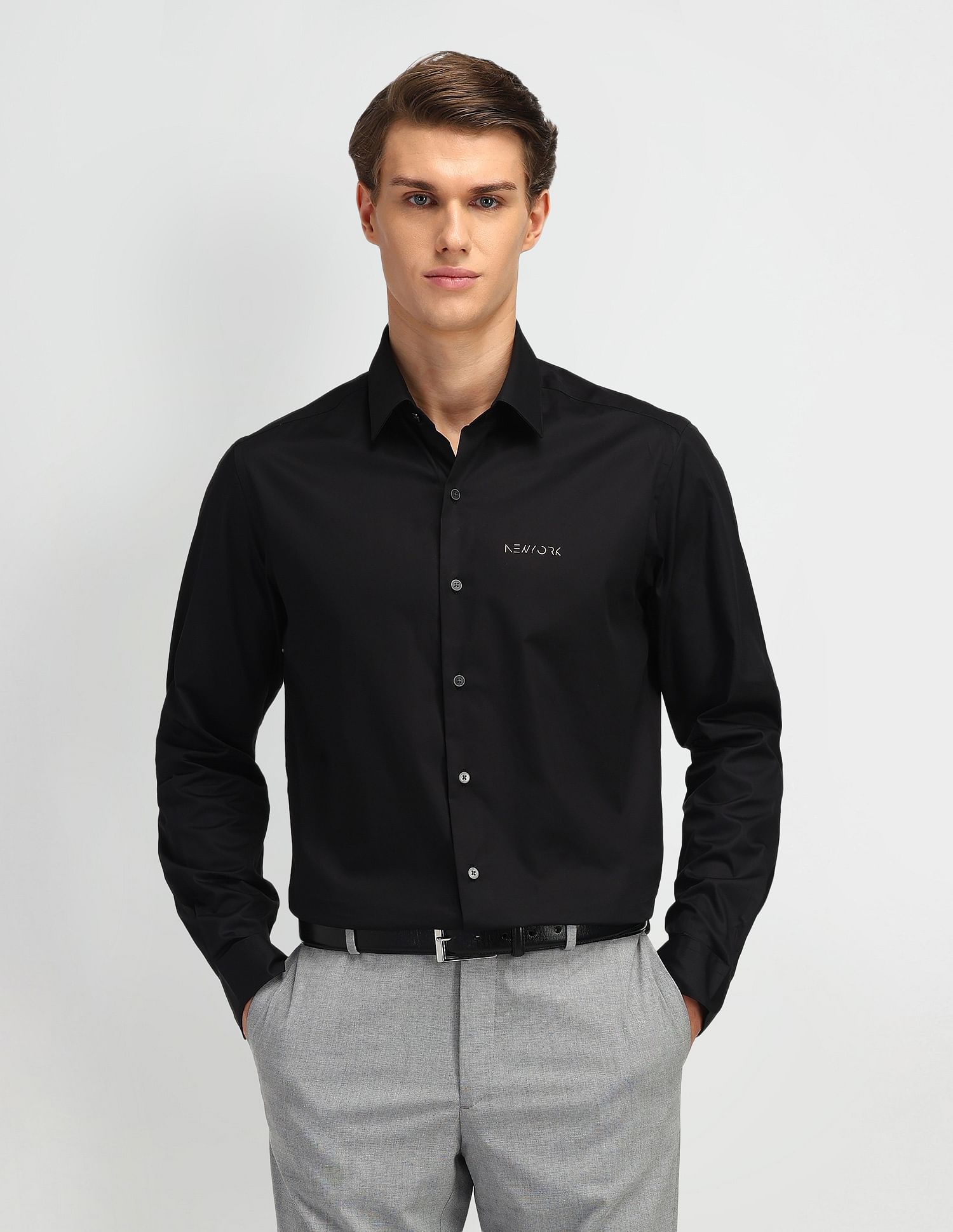Arrow Newyork Solid Cotton Shirt