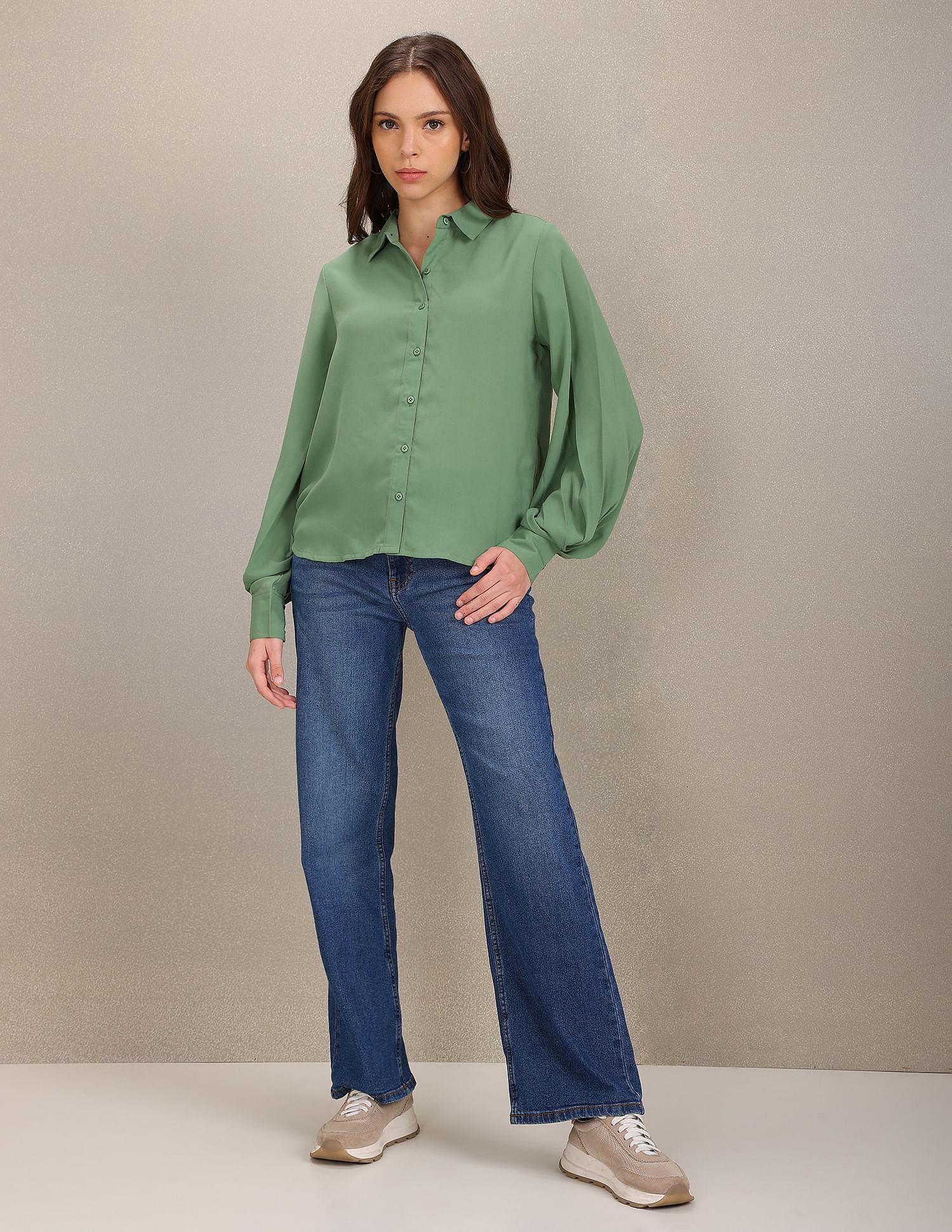U.S. Polo Assn. Women Long Sleeve Solid Top