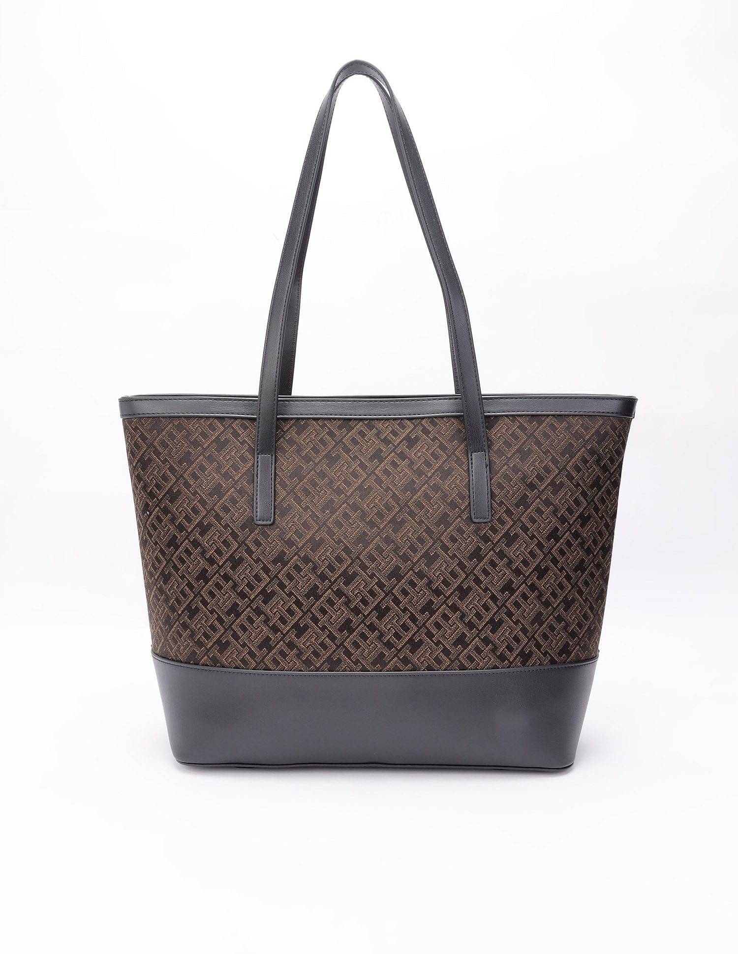 Tommy Hilfiger Logo Black Polyester Tote Bag