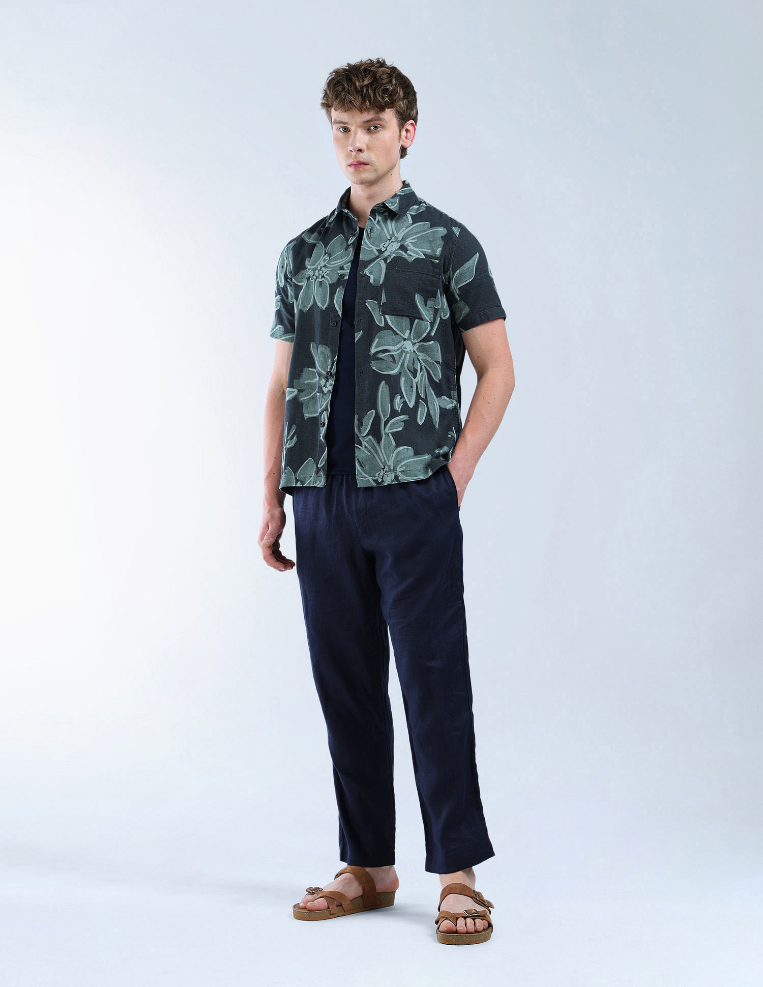 Flying Machine Color Of Home Floral Printed Shirt