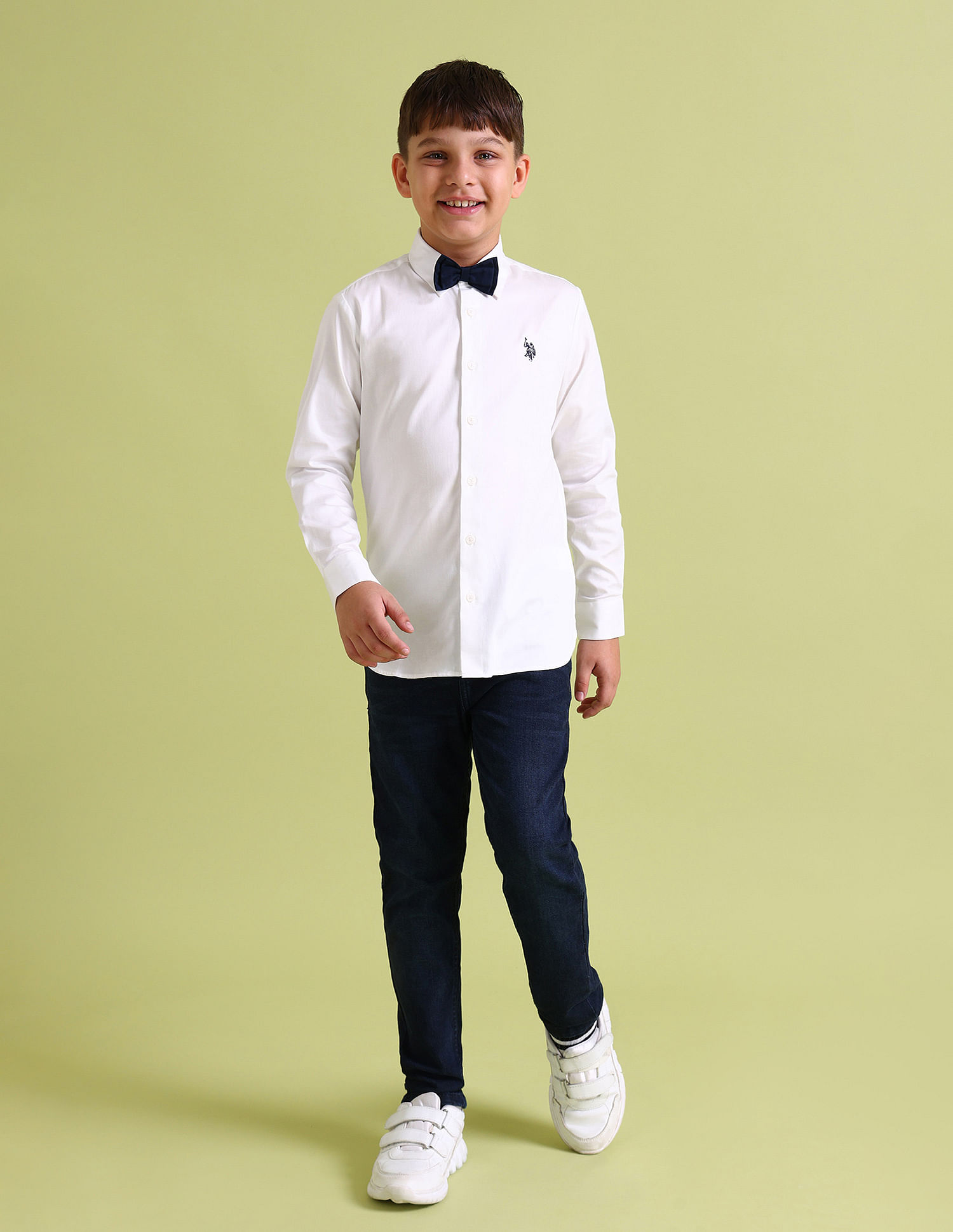 U.S. Polo Assn. Kids Boys Solid Sateen Shirt