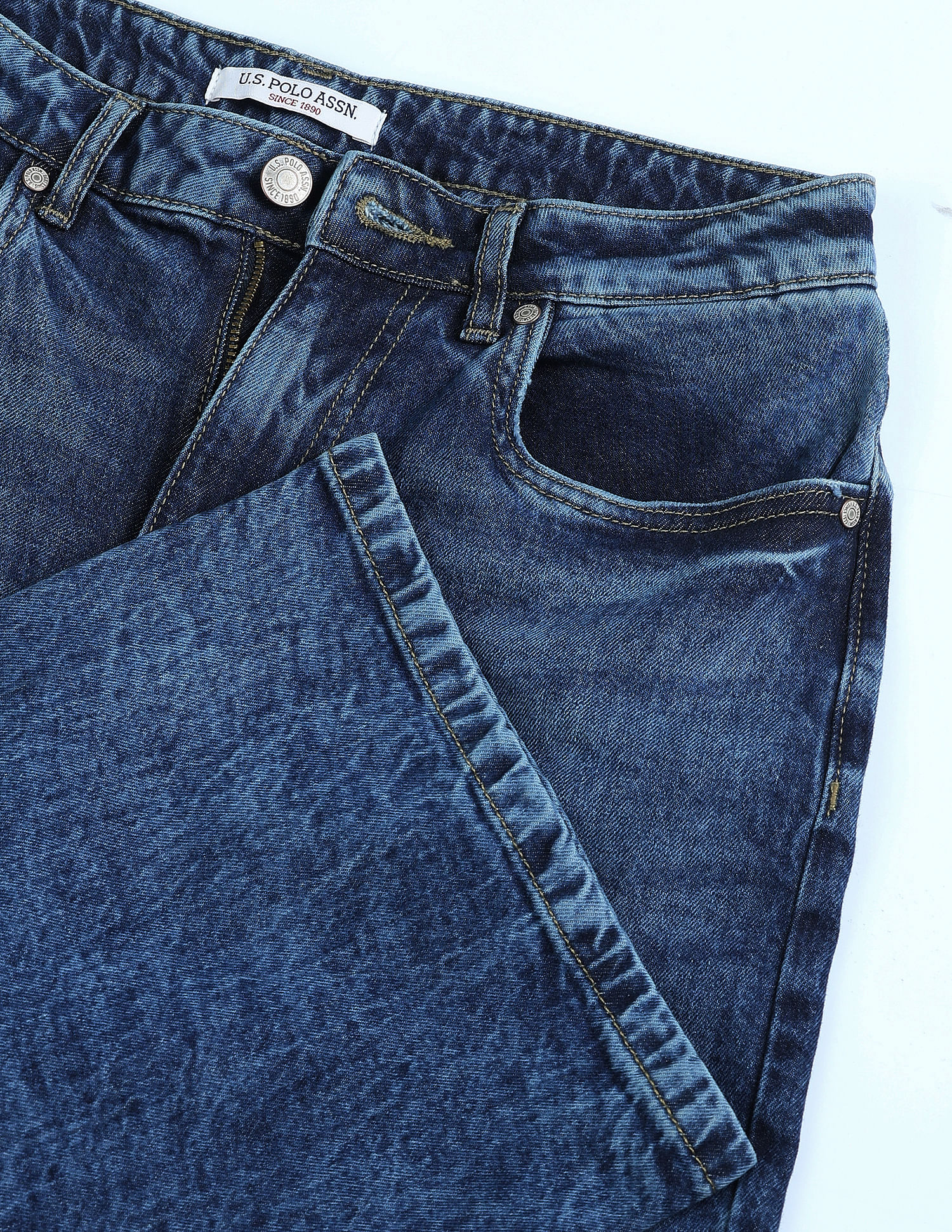U.S. Polo Assn. Women High Rise Wide Leg Jeans