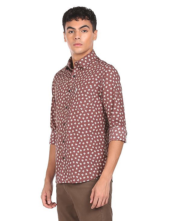 U.S. Polo Assn. Spread Collar Printed Casual Shirt