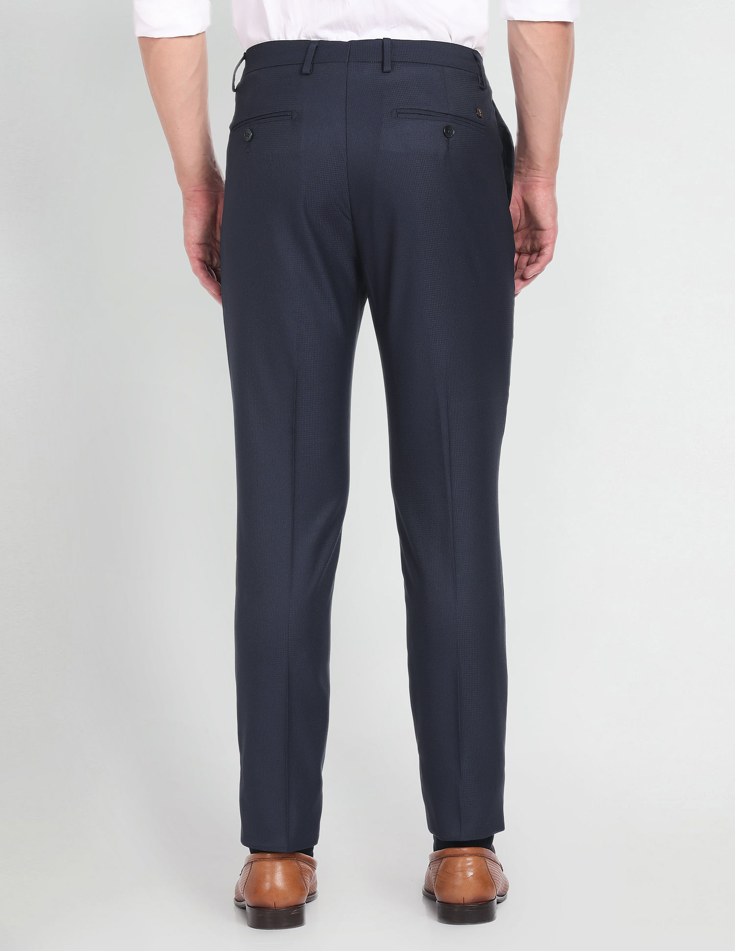 Arrow Jackson Super Slim Fit Dobby Formal Trousers