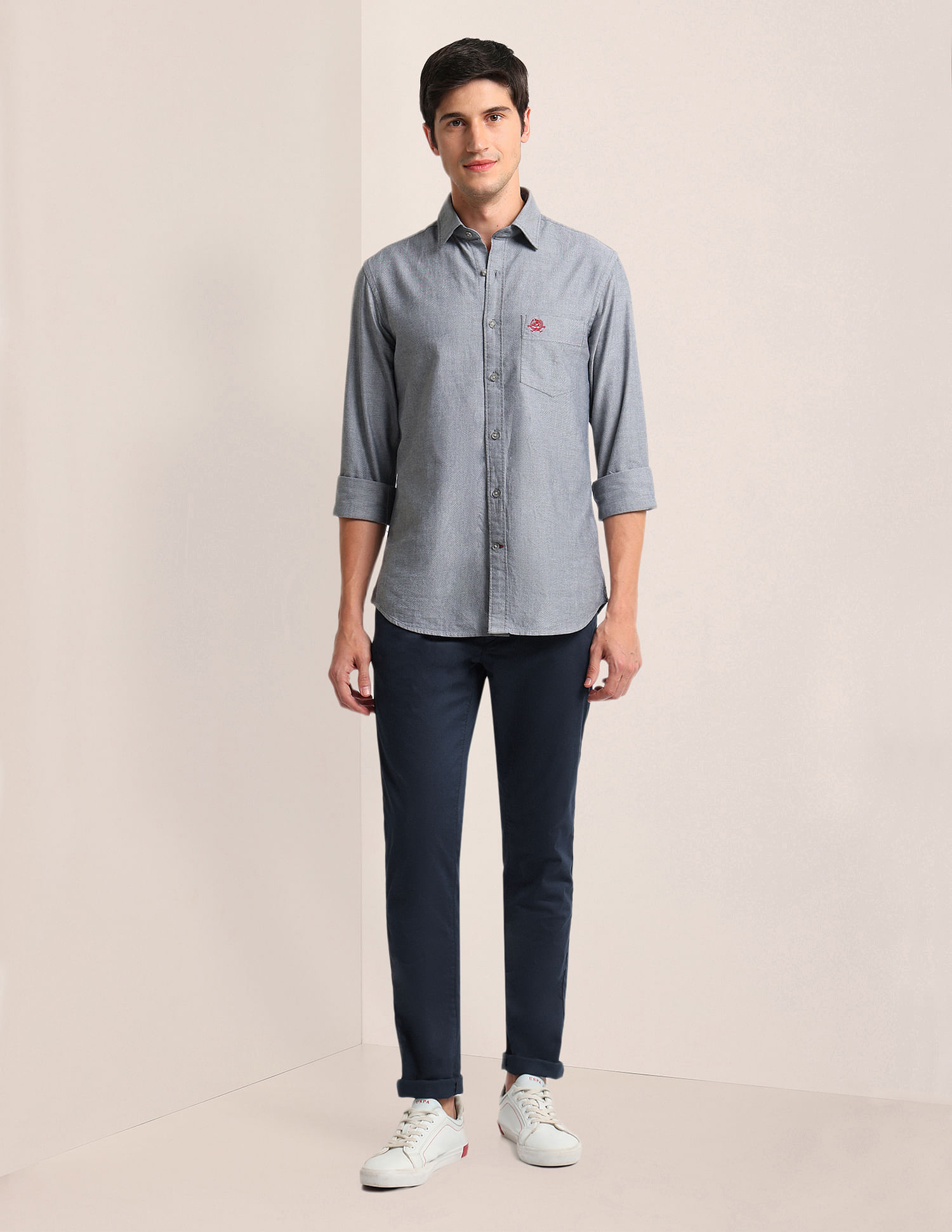 U.S. Polo Assn. Slim Straight Fit Satin Trousers