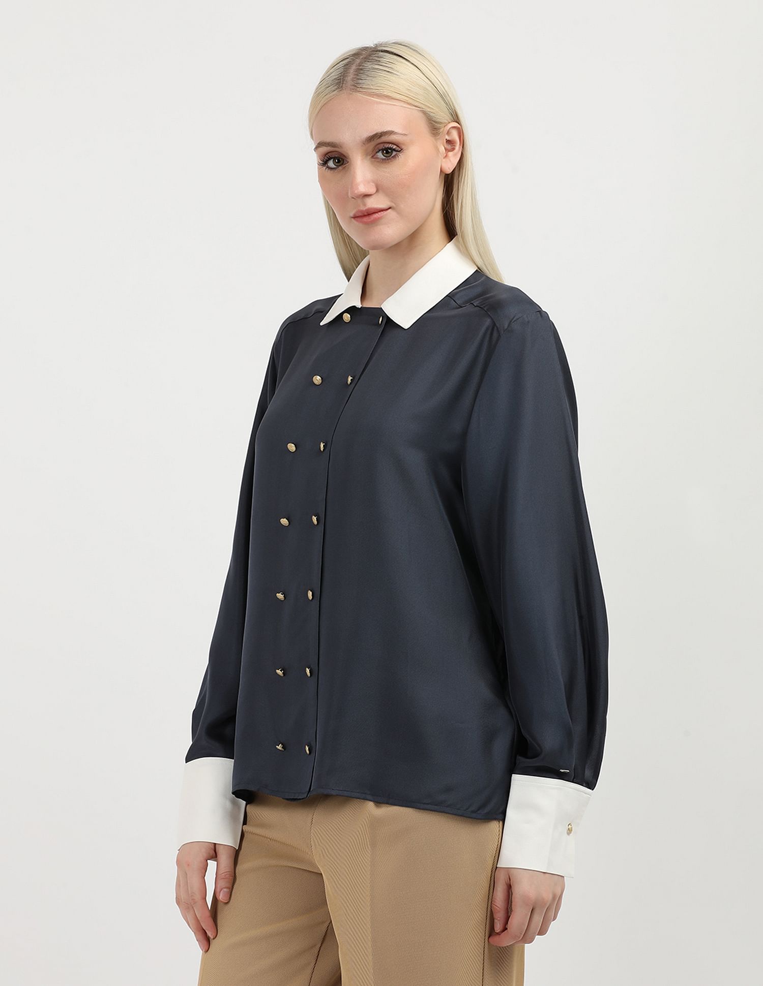 Tommy Hilfiger Relaxed Fit Silk Shirt