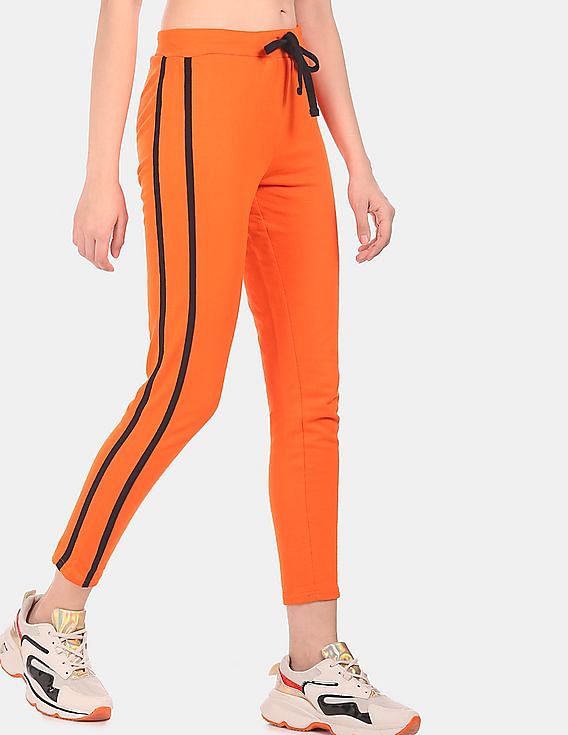 Buy Flying Machine Women Mid Rise Solid Track Pants - NNNOW