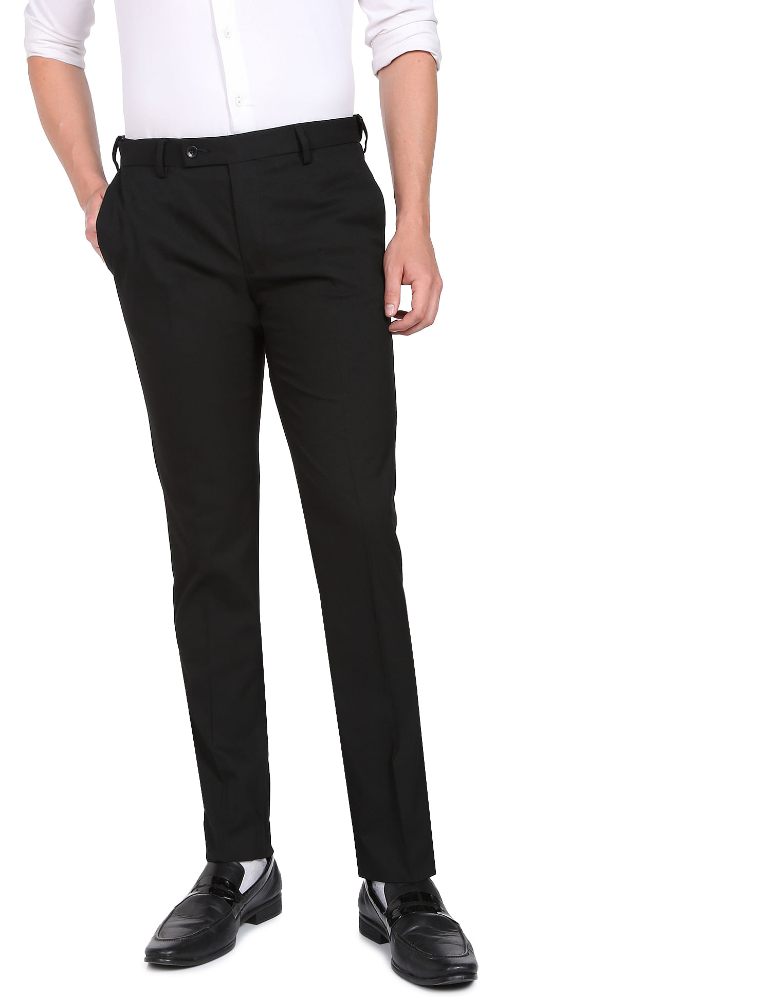 Flat Trousers Arrow Cotton Chinos