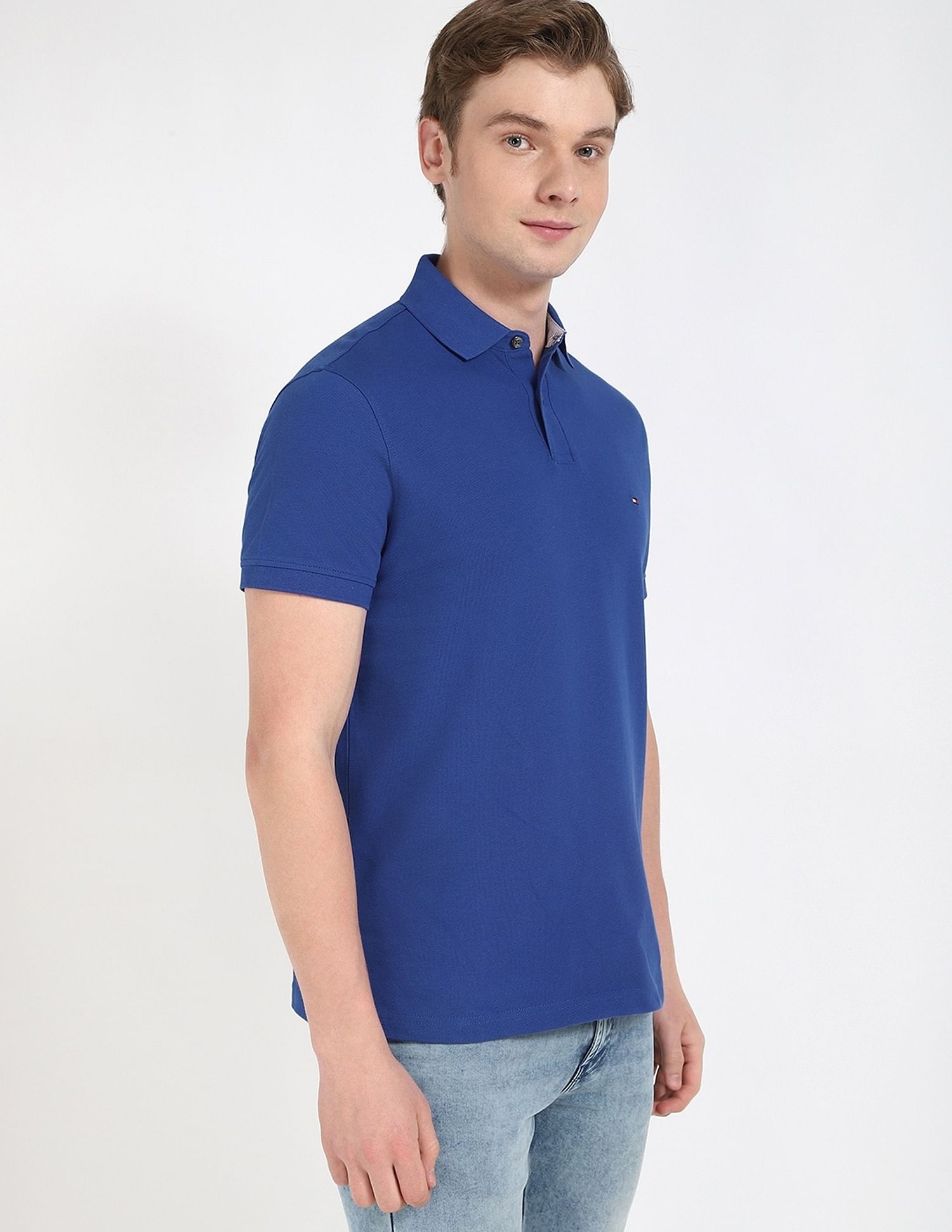 Tommy Hilfiger Solid Regular-Fit Cotton Polo Shirt