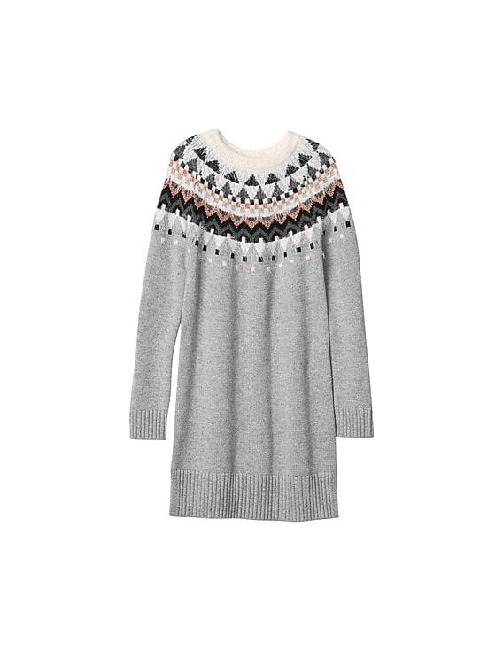 Buy GAP Girls Girls Grey Fair Isle Merino Wool Blend Sweater Dress -  NNNOW.com