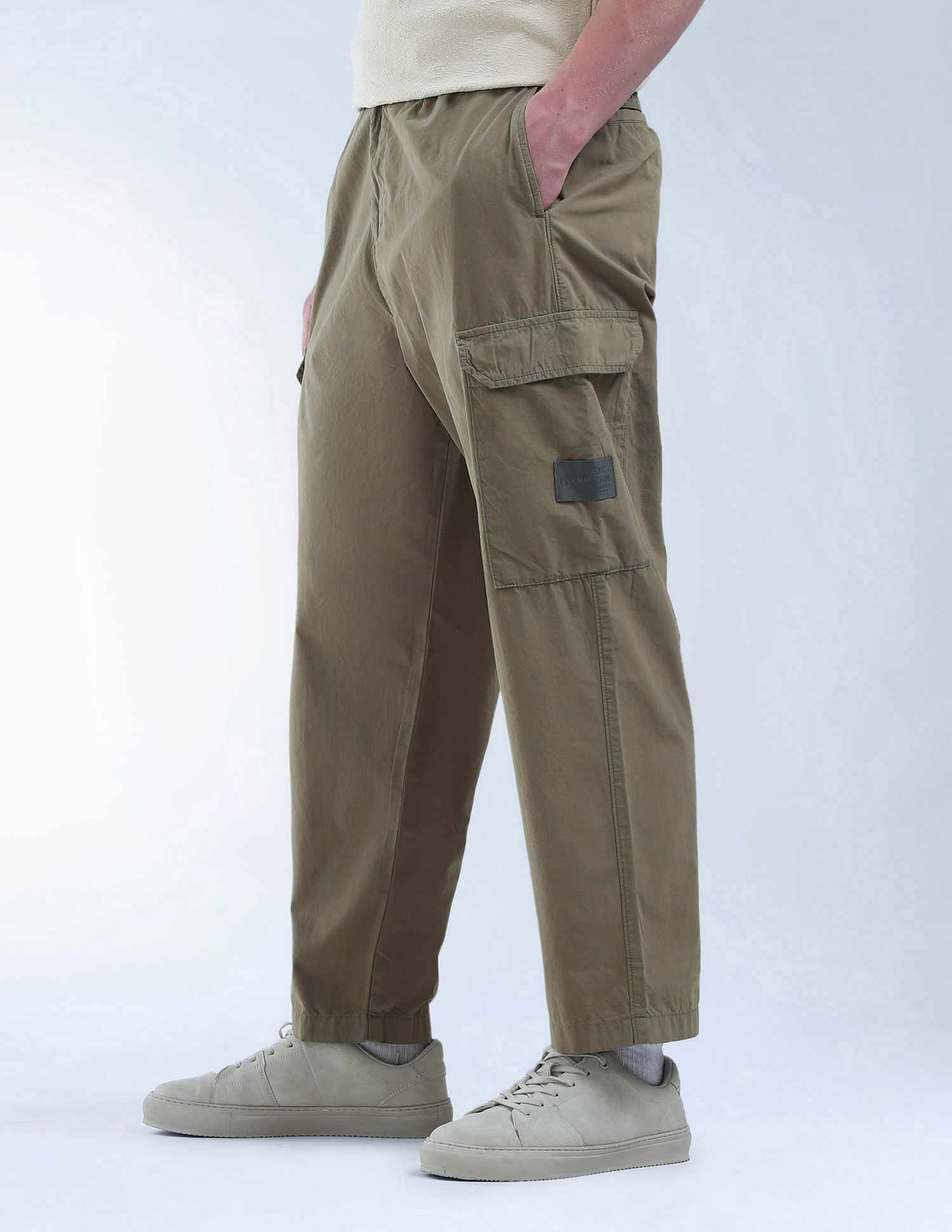 Flying Machine Loose Fit Solid Twill Cargo