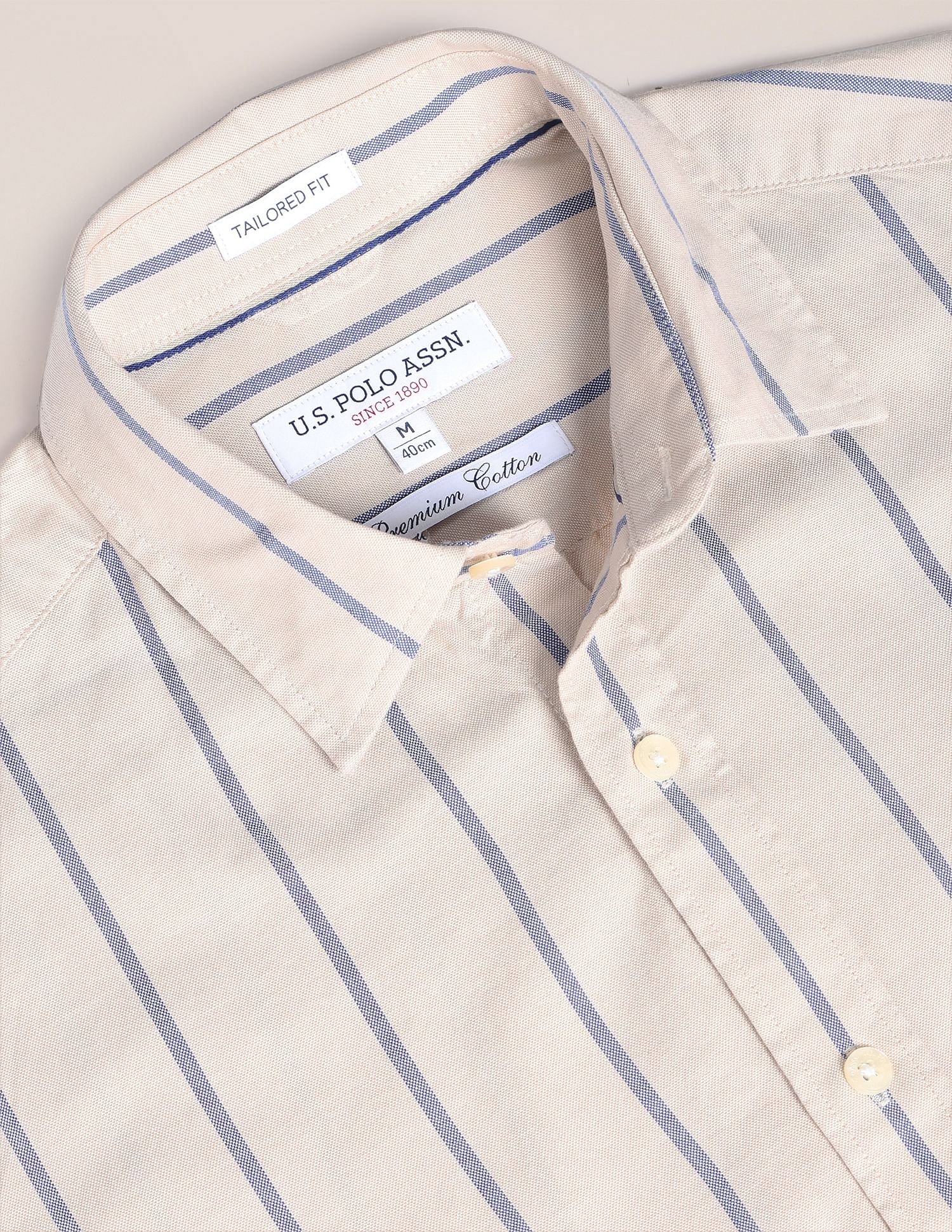 U.S. Polo Assn. Cutaway Collar Vertical Stripe Shirt