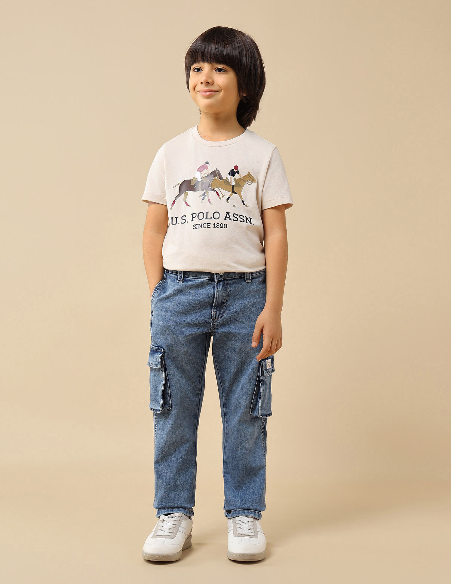 Buy U.S. Polo Assn. Kids Boys Relaxed Fit Cargo Jeans - NNNOW.com