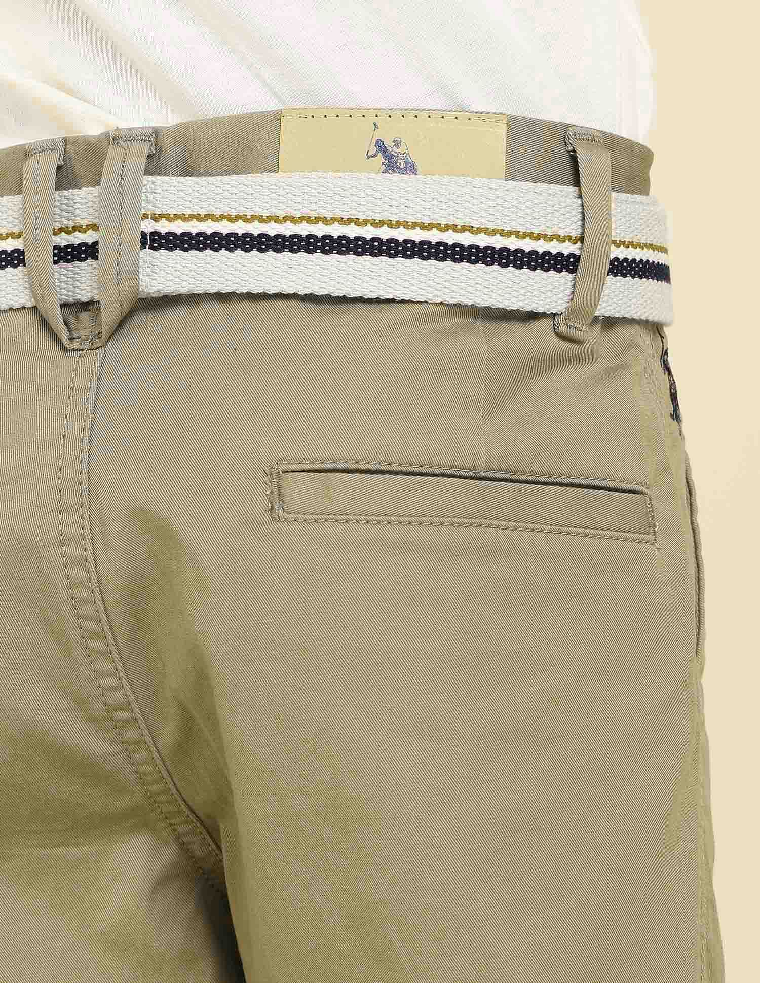 U.S. Polo Assn. Kids Boys Pure Cotton Slim Fit Trousers