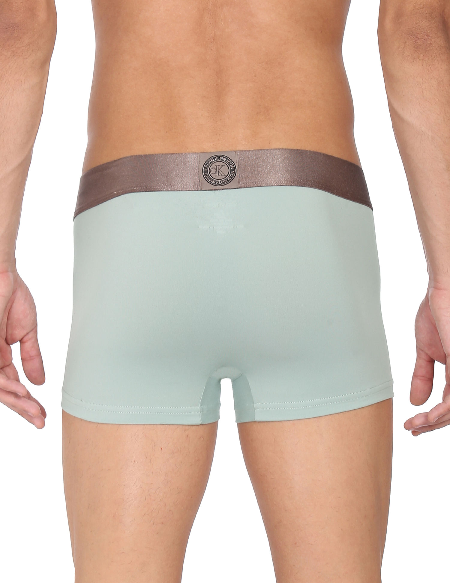 Buy Calvin Klein Underwear Men Sage Green Low Rise Icon Waist Solid Trunks  