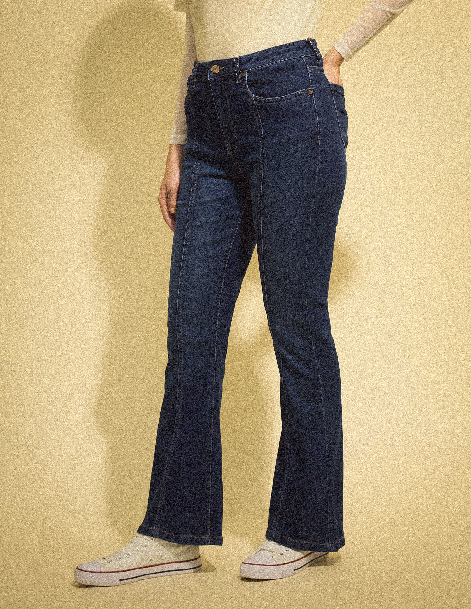 Flying Machine Women K-Street X Flared Fit Pannelled Jeans
