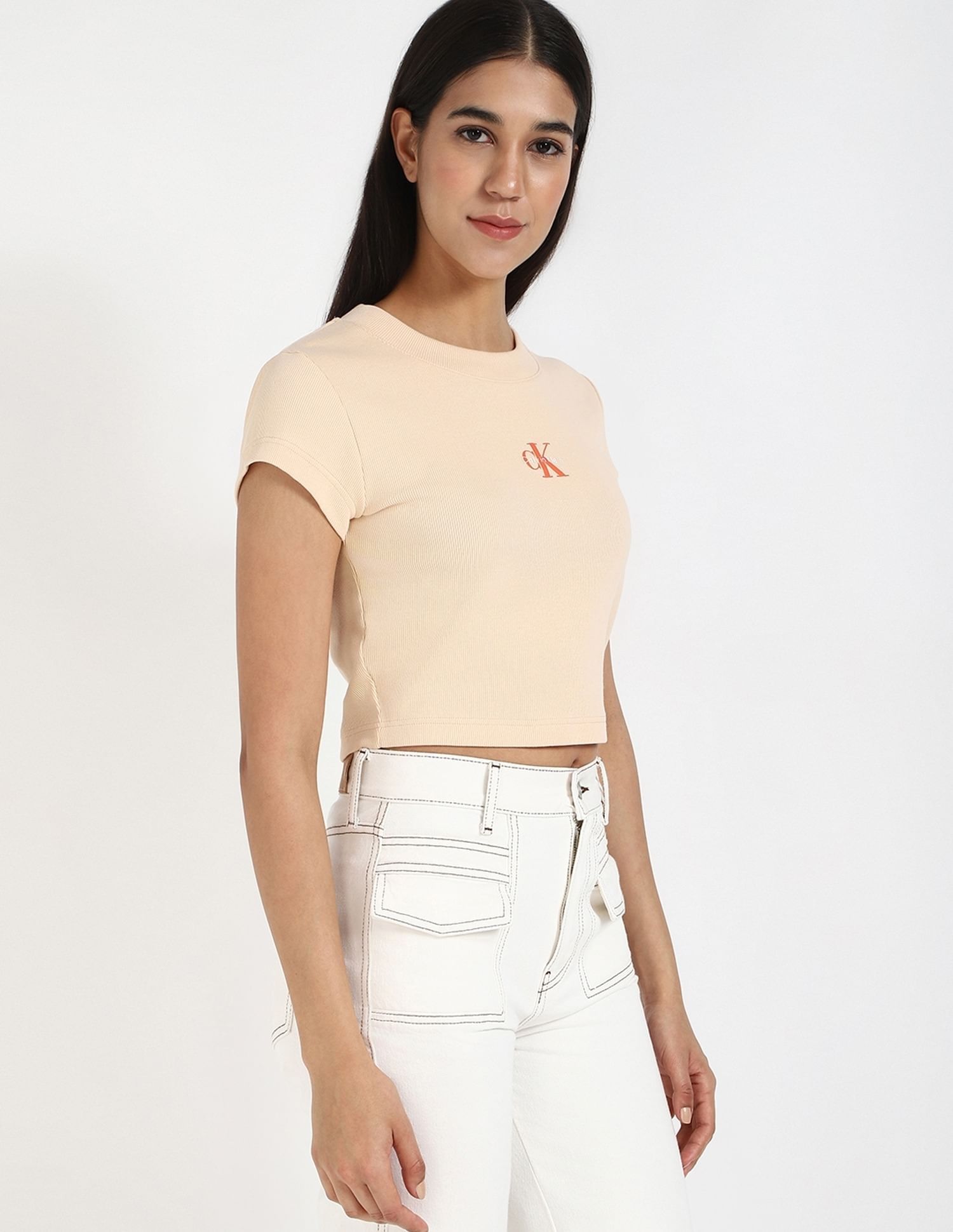 Buy Calvin Klein Jeans Logo Regular-Fit Cotton T Shirt