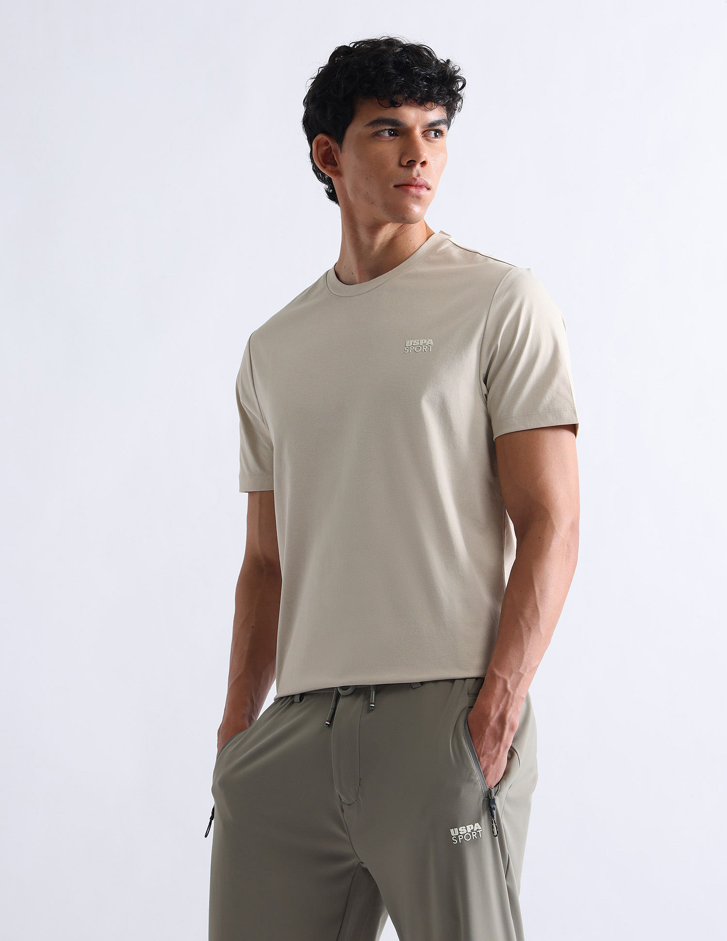 USPA Active Solid Slim Fit T-Shirt