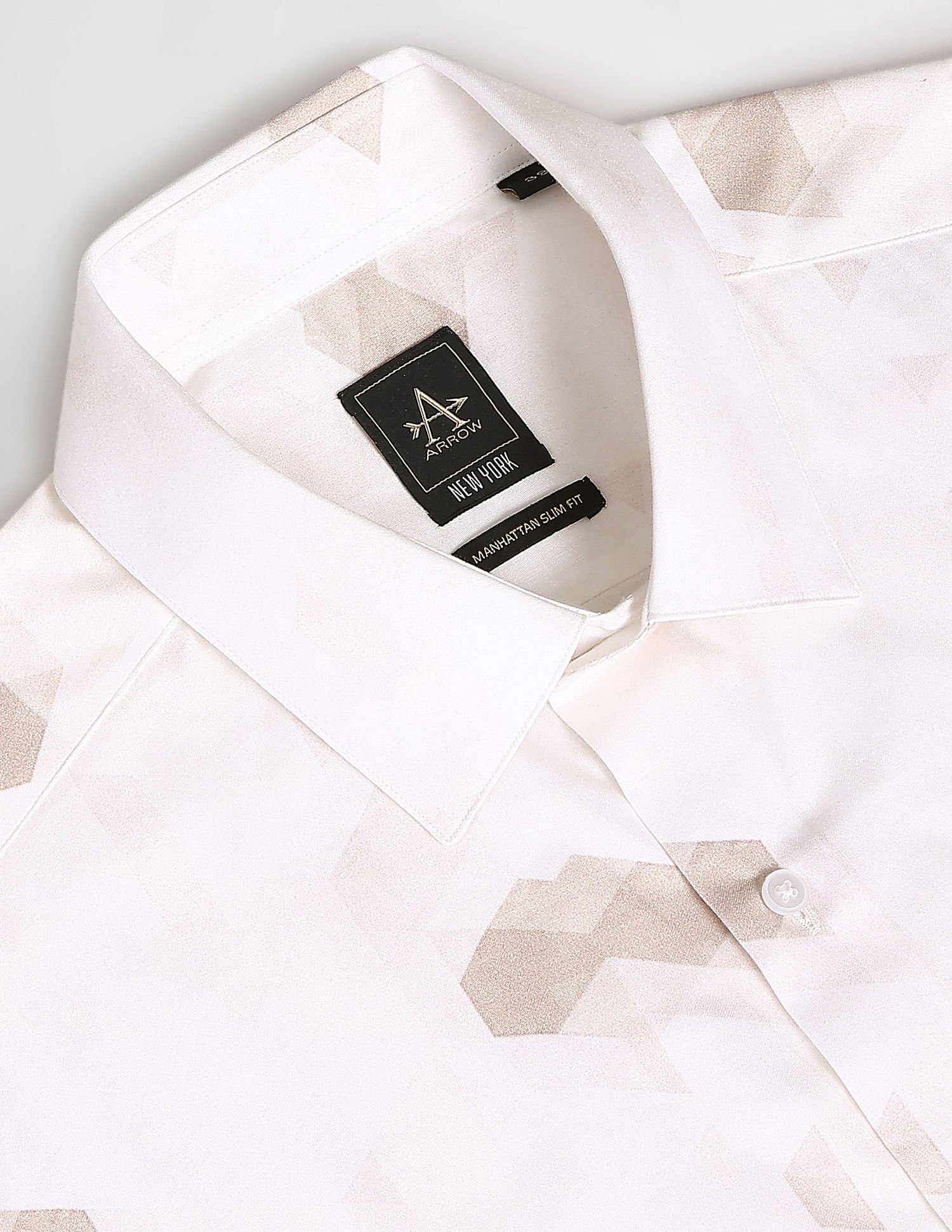 Arrow Newyork Abstract Print Cotton Twill Shirt