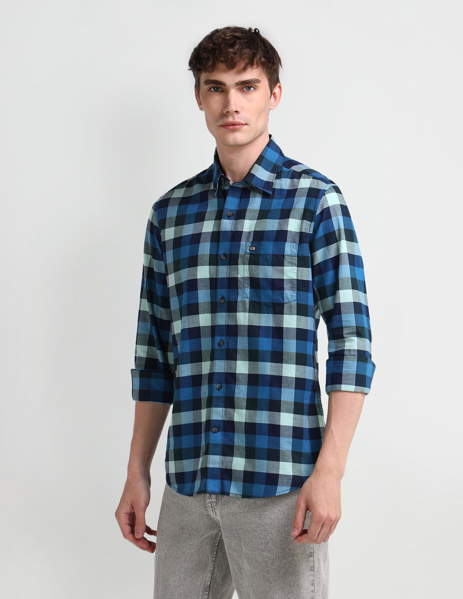 Arrow Sport Manhattan Slim Fit Oxford Shirt